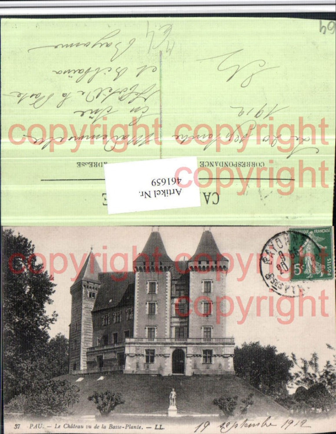 461659,Aquitanien Pyrenees-Atlantiques Pau Chateau vu de Basse-Plante Schloss