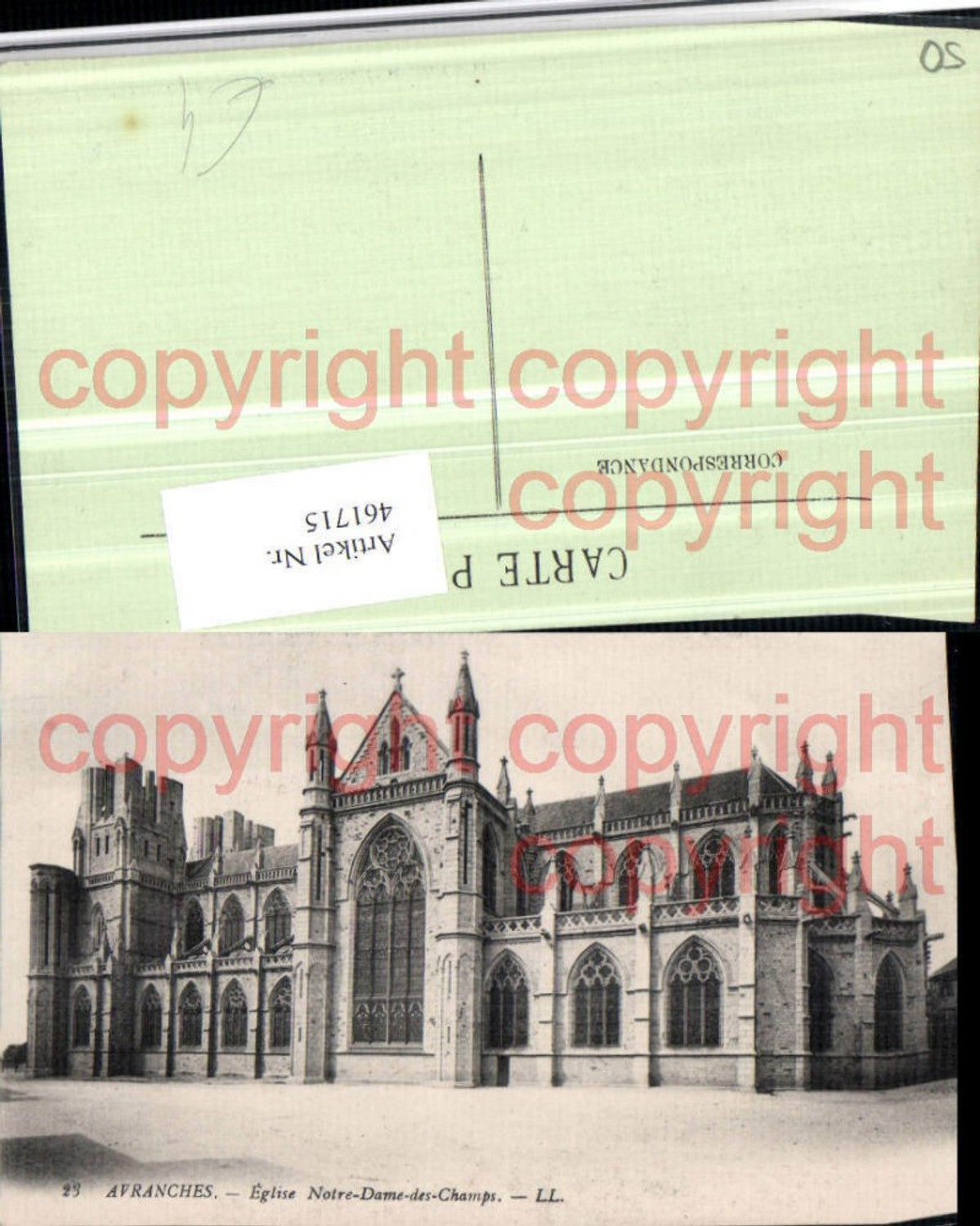 461715,Basse-Normandie Manche Avranches Eglise Notre-Dame des Champs Kirche