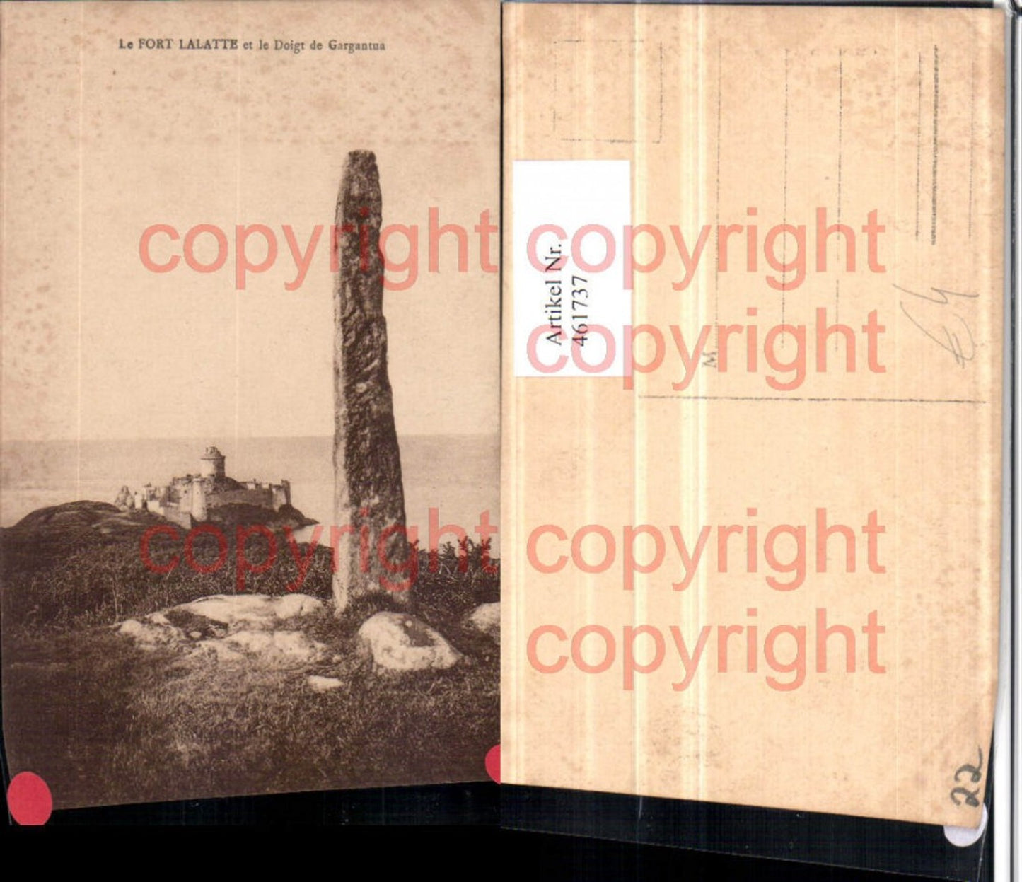 461737,Bretagne Cote-Amor Fort Lalatte et le Doigt de Gargantua Festung