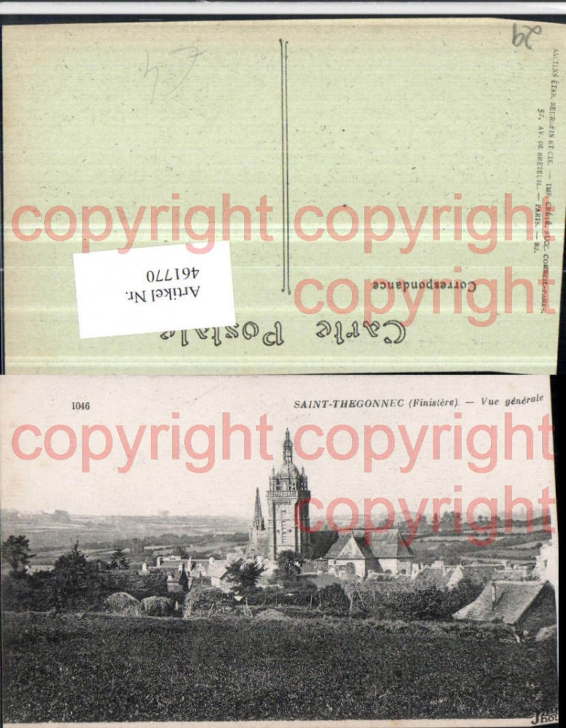 461770,Bretagne Finistere Saint-Thegonnec Vue generale Totale Kirche