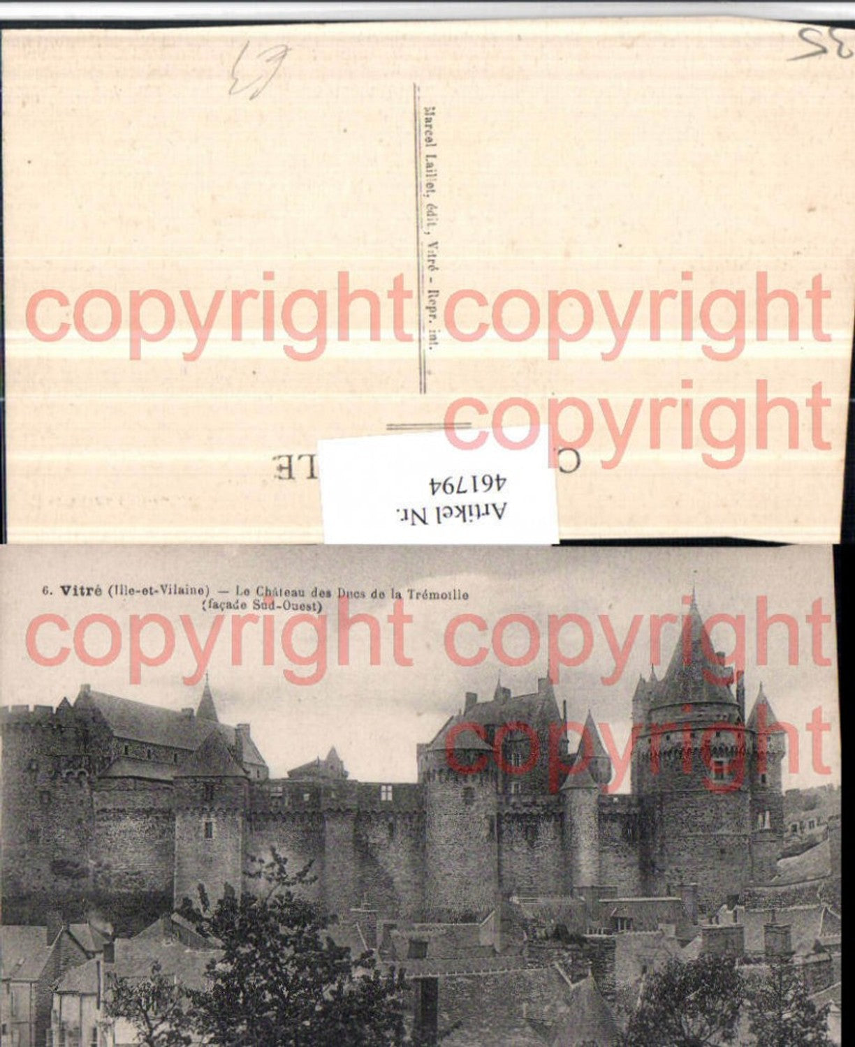 461794,Bretagne Ille-et-Vilaine Vitre Chateau des Ducs Schloss