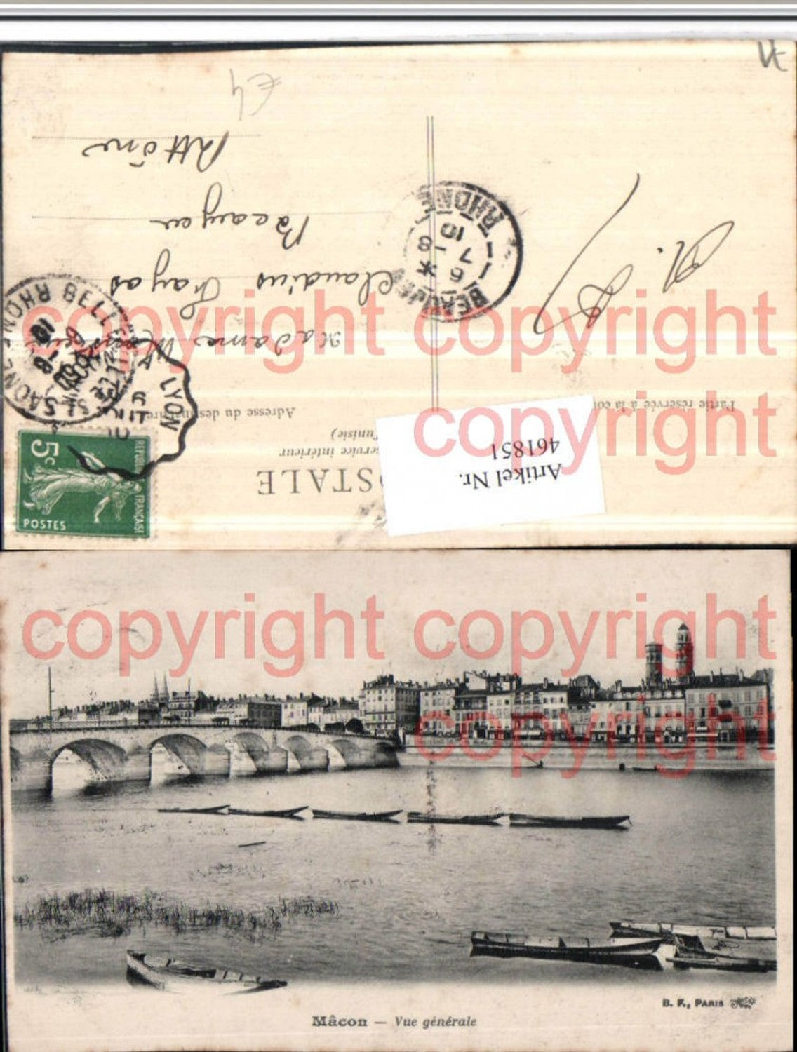 461851,Burgund Saone-et-Loire Macon Vue generale Teilansicht Brücke