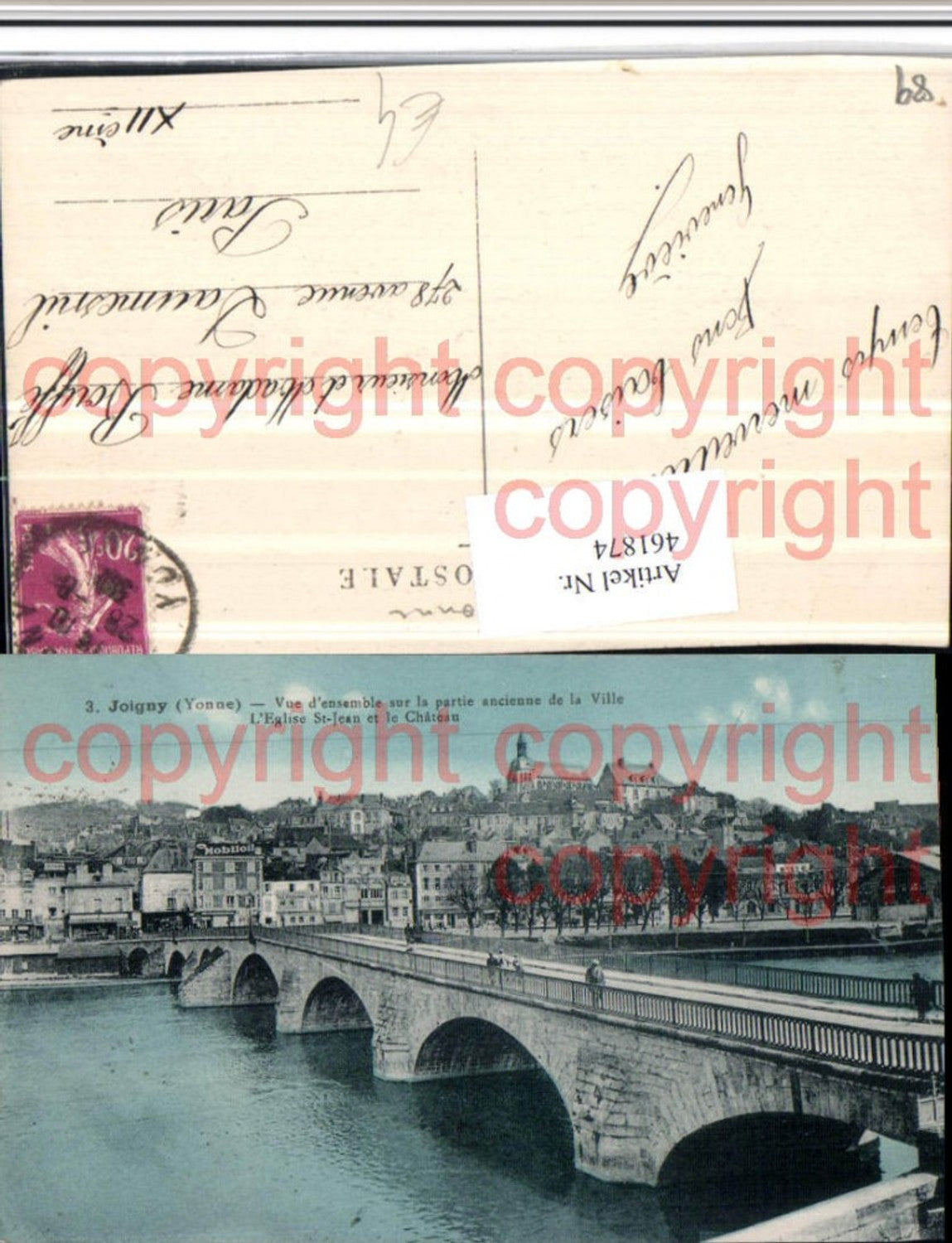 461874,Burgund Yonne Joigny Vue ensemble Teilansicht Brücke