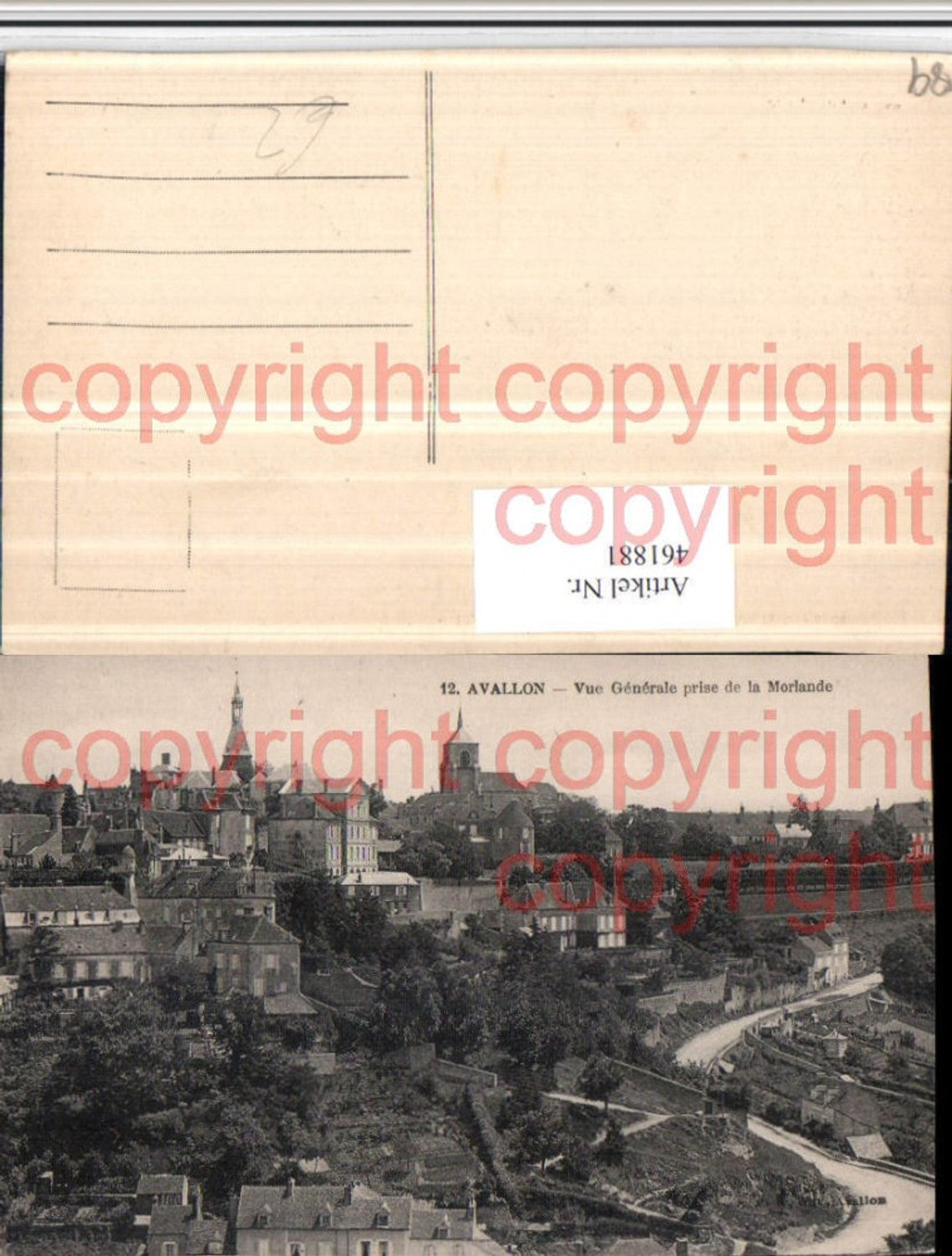 461881,Burgund Yonne Avallon Vue Generale prise de la Morlande Totale