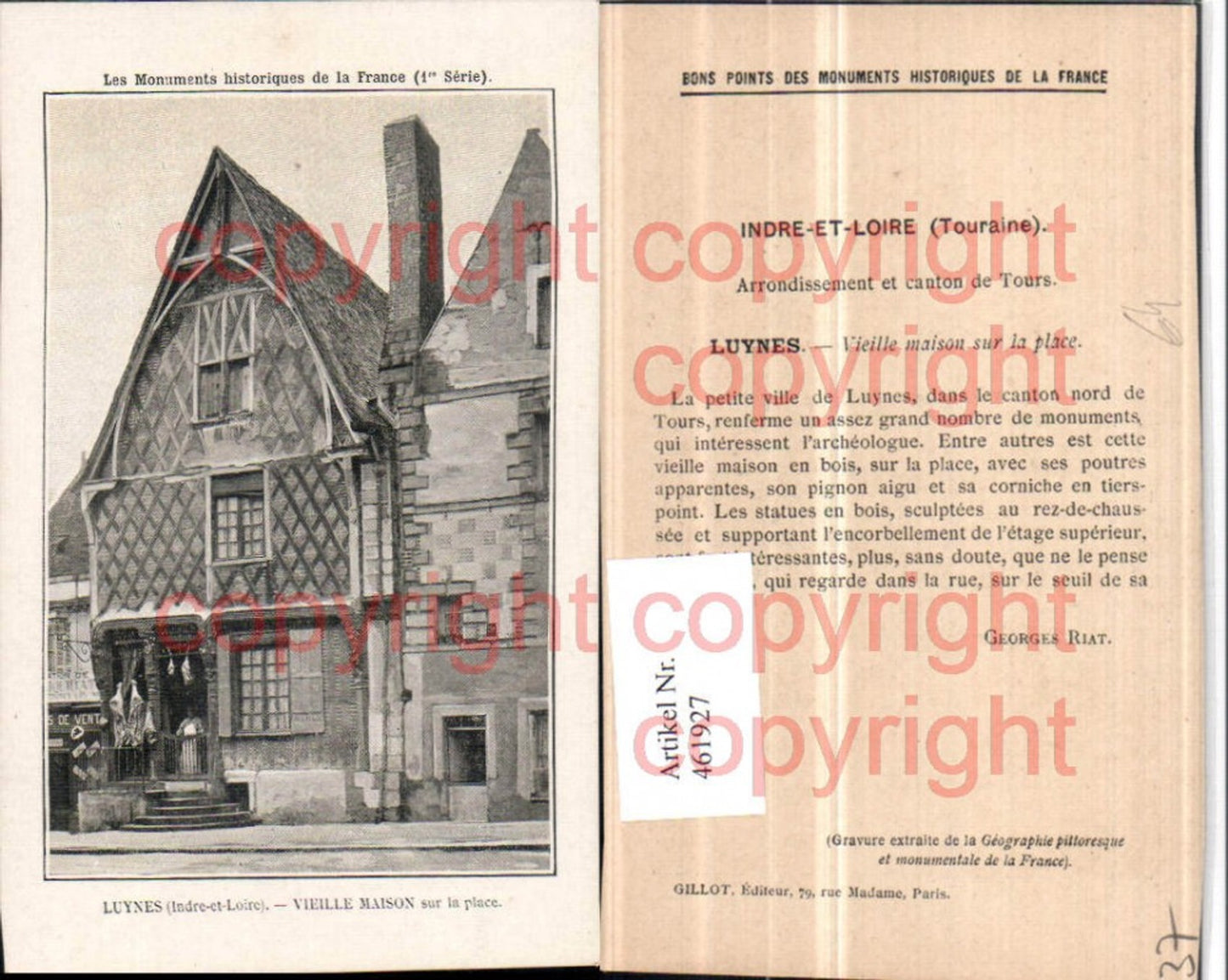 461927,Centre Indre-et-Loire Luynes Vieille Maison Haus