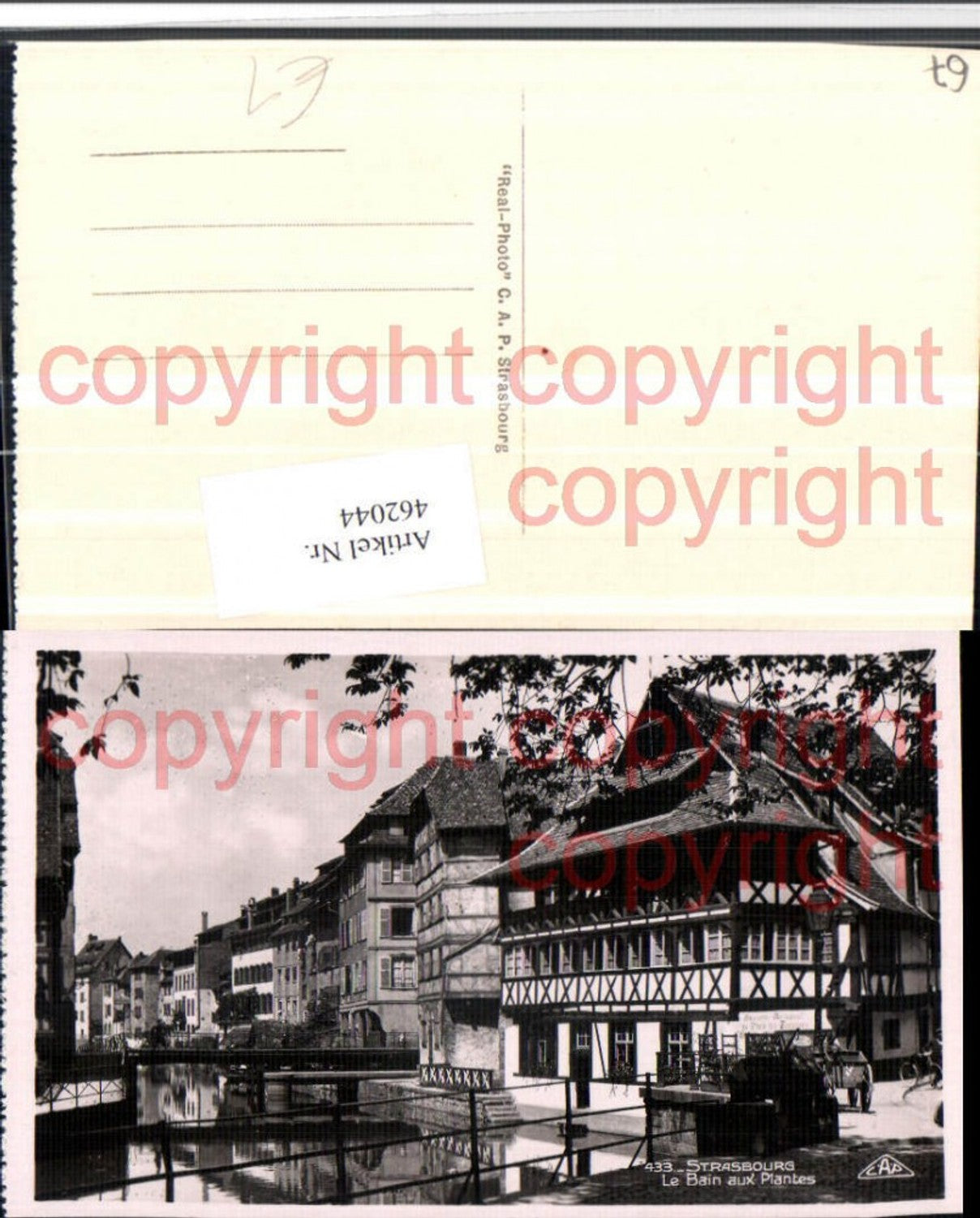 462044, Alsace Bas-Rhin Strasbourg Strasbourg Bain aux Plantes Canal