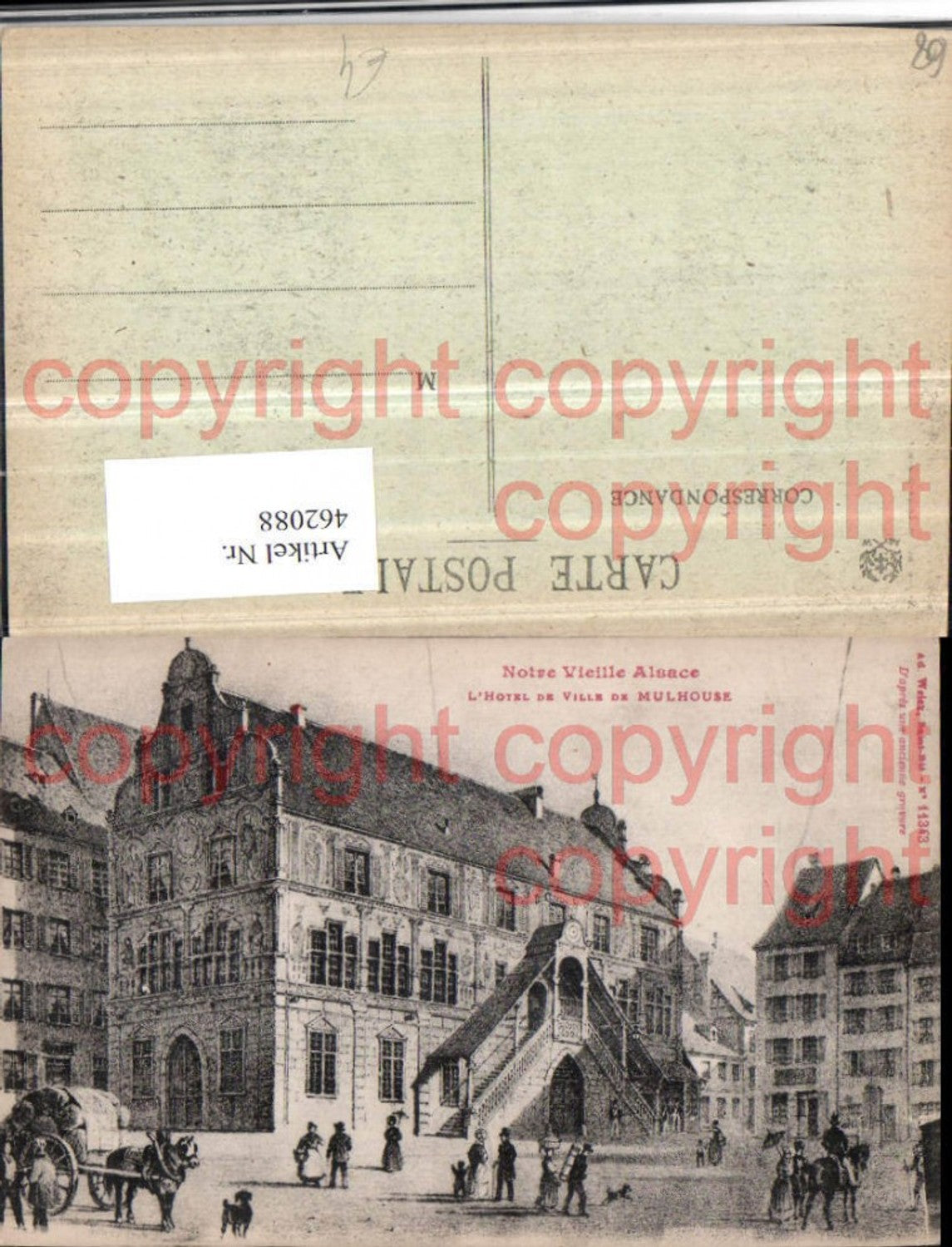 462088,Elsass Haut-Rhin Mulhouse Mülhausen Hotel de Ville Rathaus