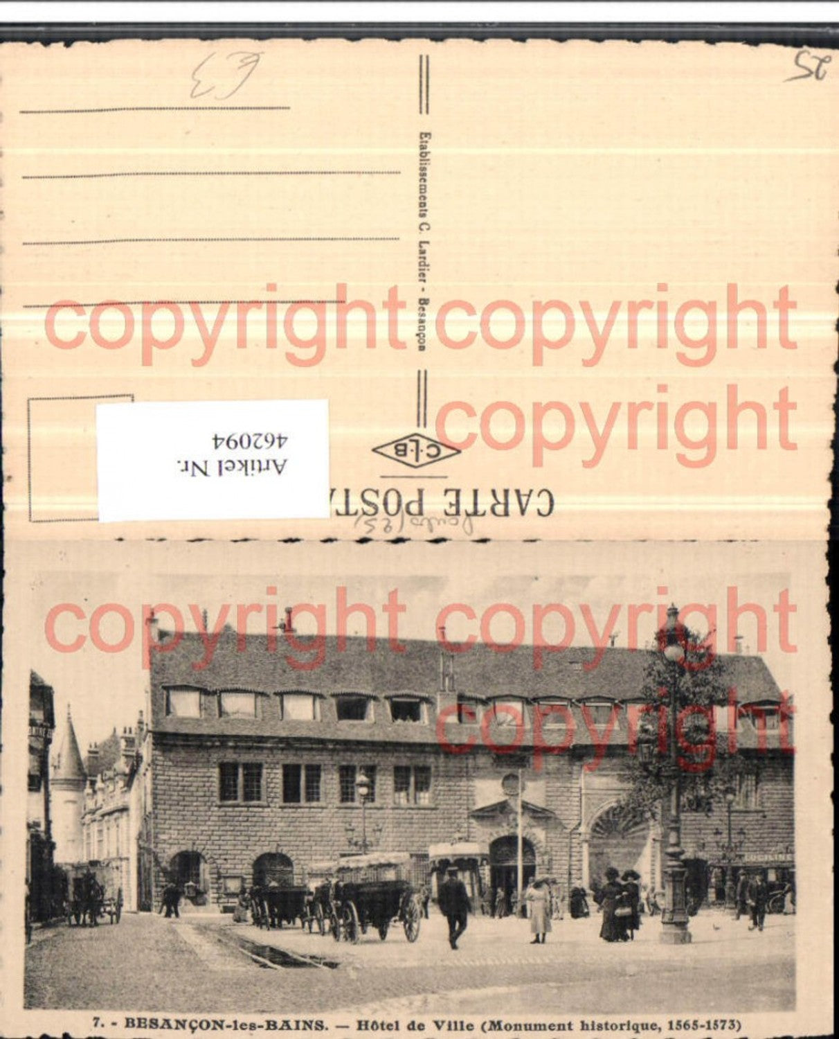 462094,Franche-Comte Doubs Besancon-les-Bains Hotel de Ville Rathaus