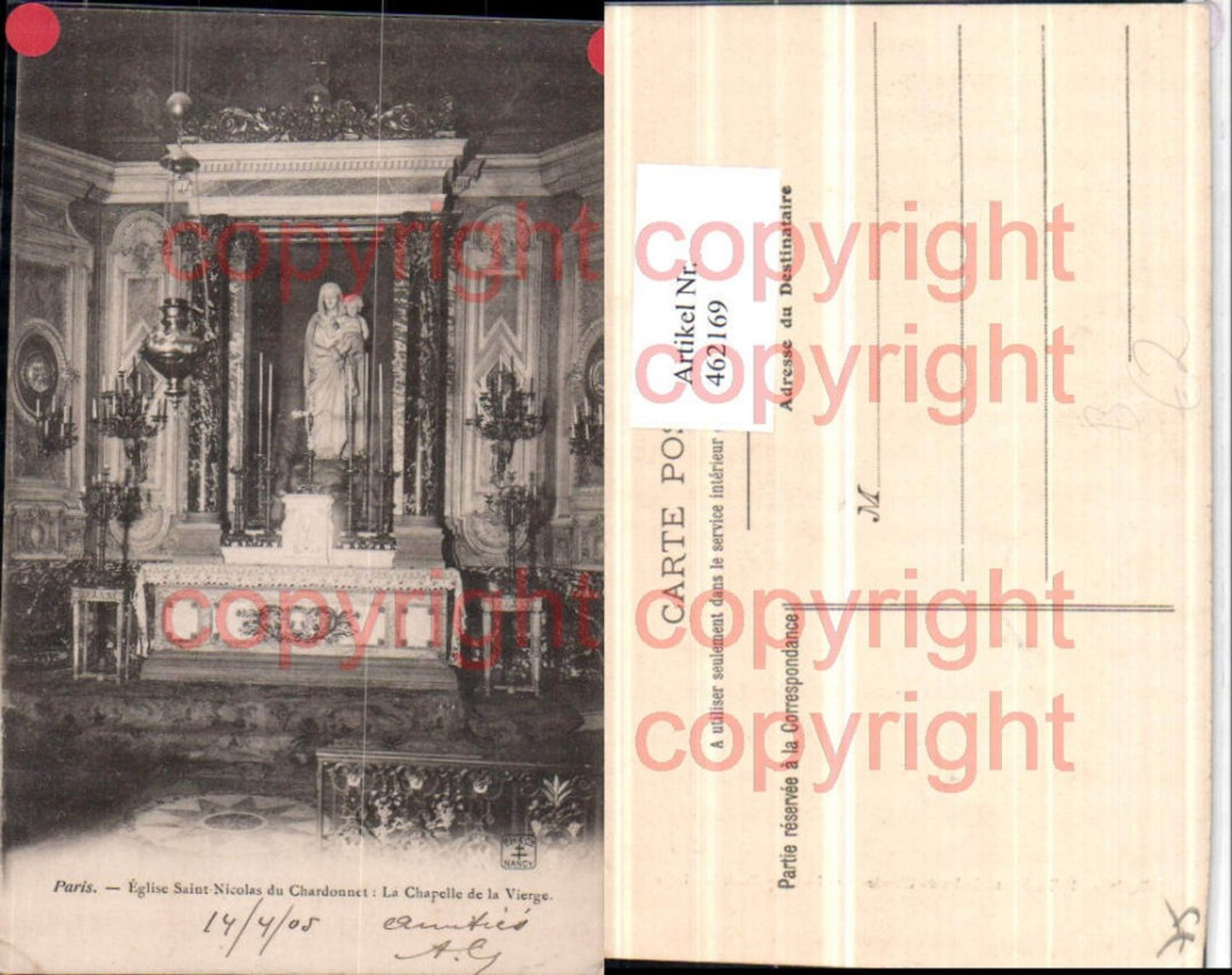 462169,Ile-de-France Paris Eglise Saint-Nicolas Chardonnet Chapelle Vierge Altar