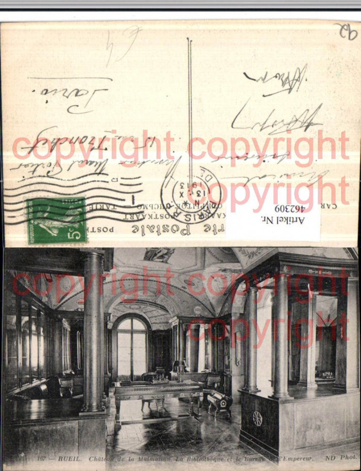 462309,Ile-de-France Hauts-de-Seine Rueil Chateau Malmaison Bibliotheque Bibliothek