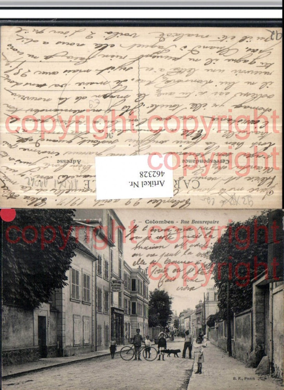 462328,Ile-de-France Hauts-de-Seine Colombes Rue Beaurepaire Street bicycle