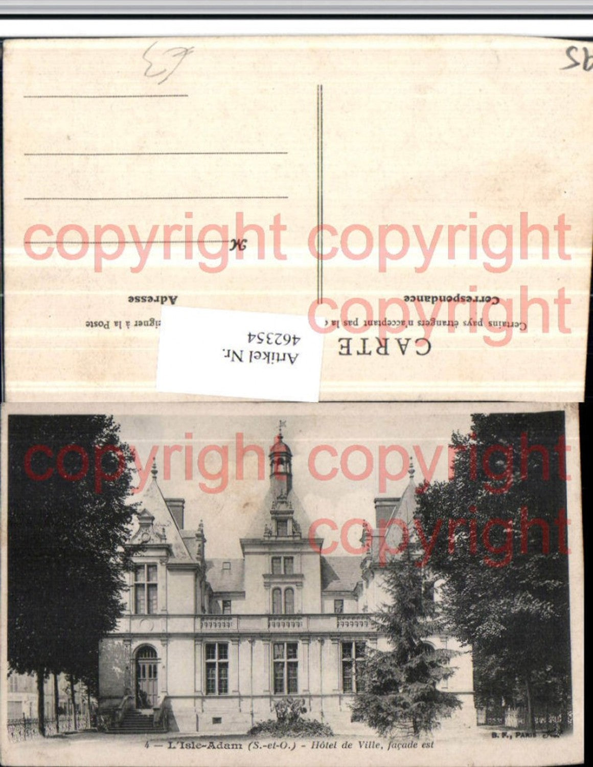 462354,Ile-de-France Val-Oise Isle-Adam Hotel de Ville Rathaus