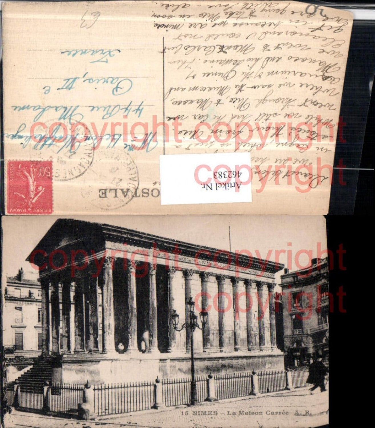 462383,Languedoc-Roussillon Gard Nmes Maison Carree Tempel Säulen