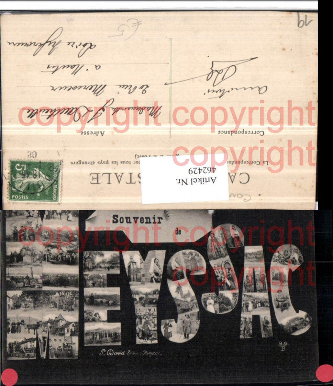 462429,Limousin Correze Meyssac Buchstaben Collage Mehrbildkarte