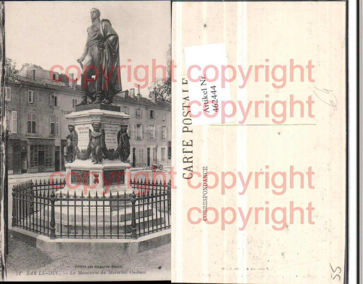 462444,Lothringen Meuse Bar-le-Duc Monument Marechal Oudinot Statue