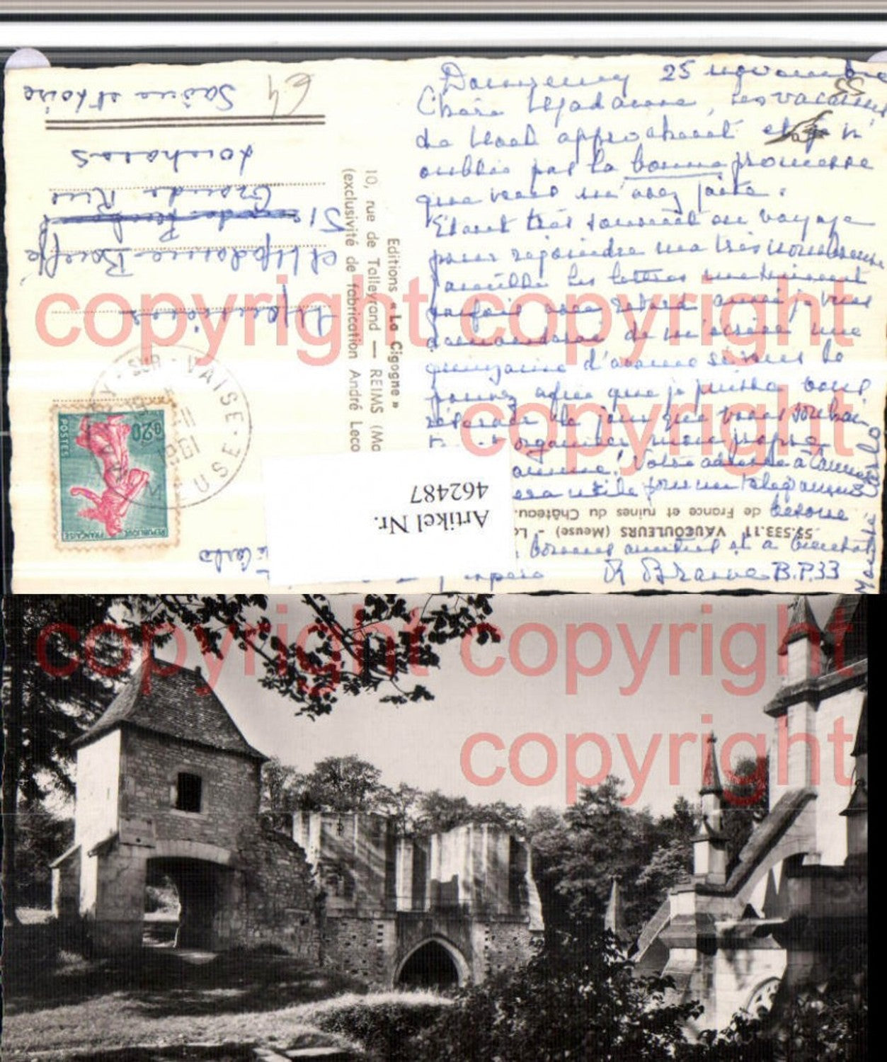 462487,Lothringen Meuse Vaucouleurs Porte de France et ruines du Chateau Ruine