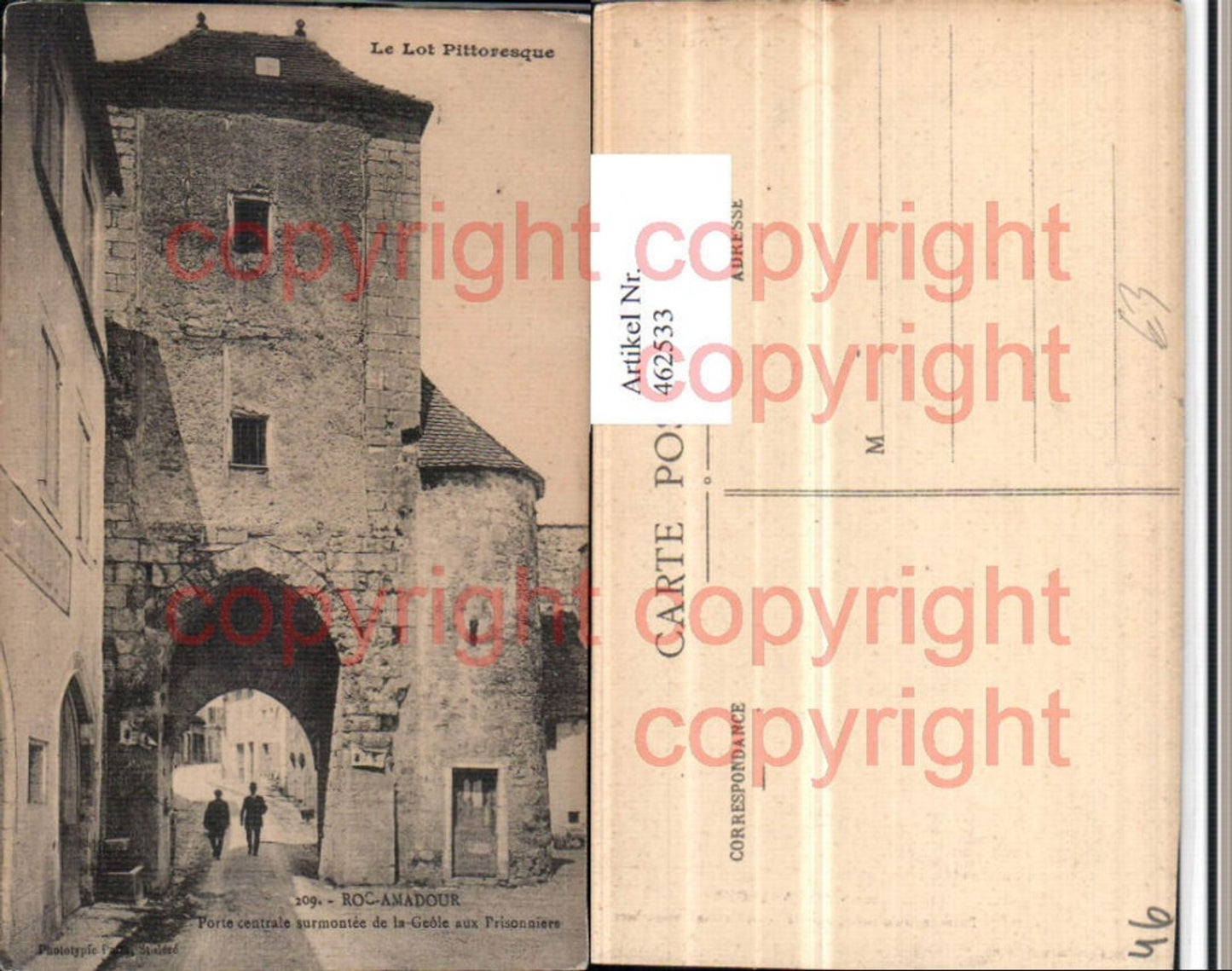 462533,Midi-Pyrenees Lot Rocamadour Porte cenrale de la Geole Prisonniers Tor