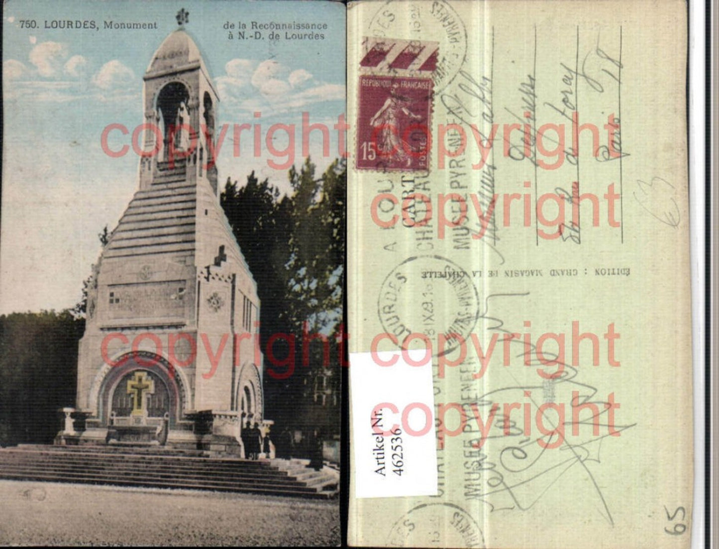462536,Midi-Pyrenees Hautes-Pyrenees Lourdes Monument Reconnaissance