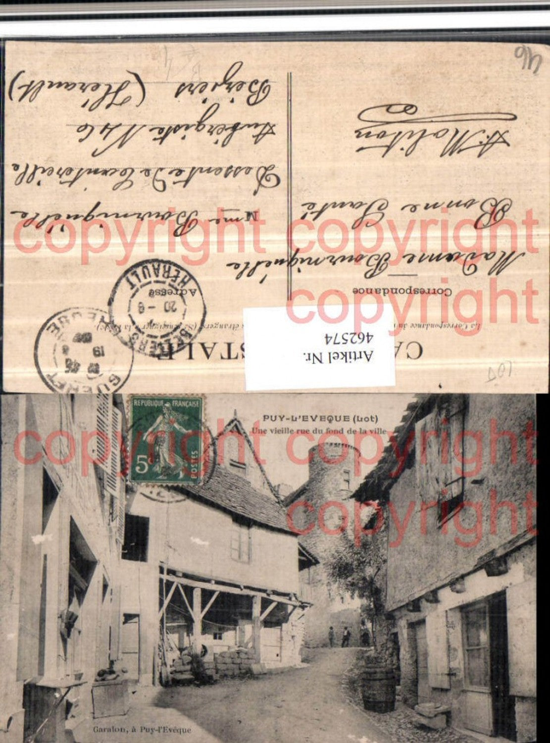 462574,Midi-Pyrenees Lot Puy-l'Eveque Rue du fond de la ville Gasse