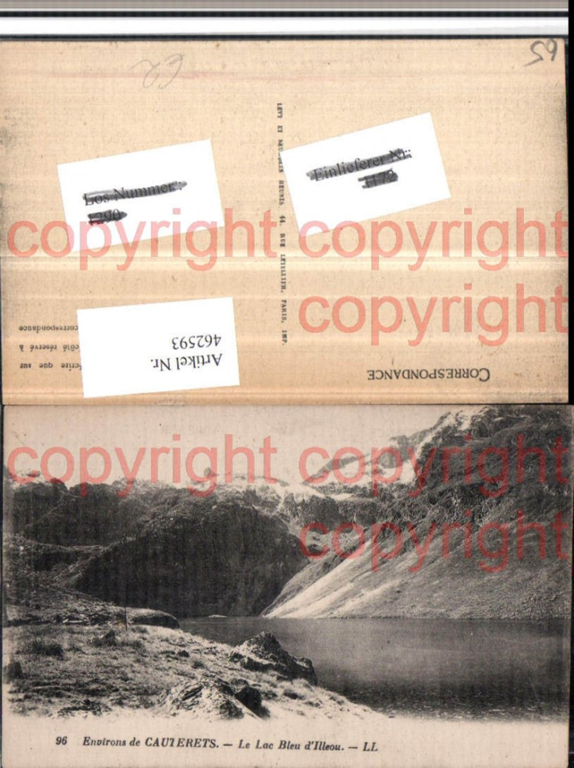 462593,Midi-Pyrenees Hautes-Pyrenees Cauterets Lac Bleu Illeou See Bergkulisse