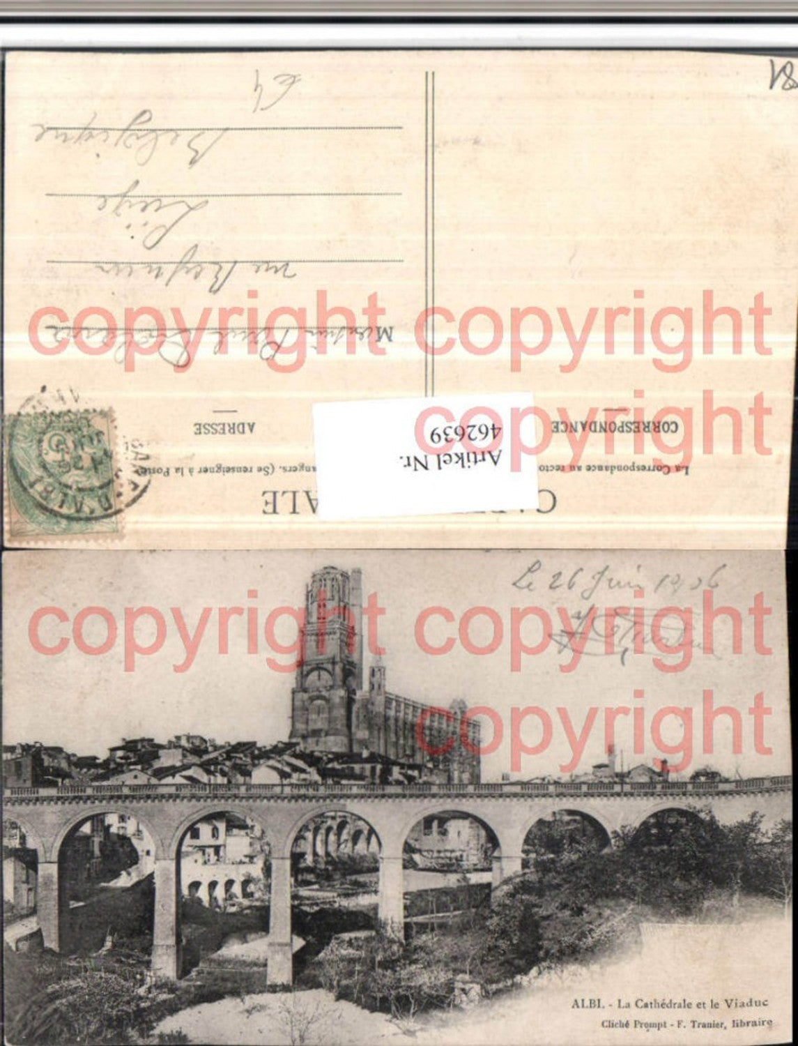 462639,Midi-Pyrenees Tarn Albi Cathedrale et le Viaduc Viadukt Kirche