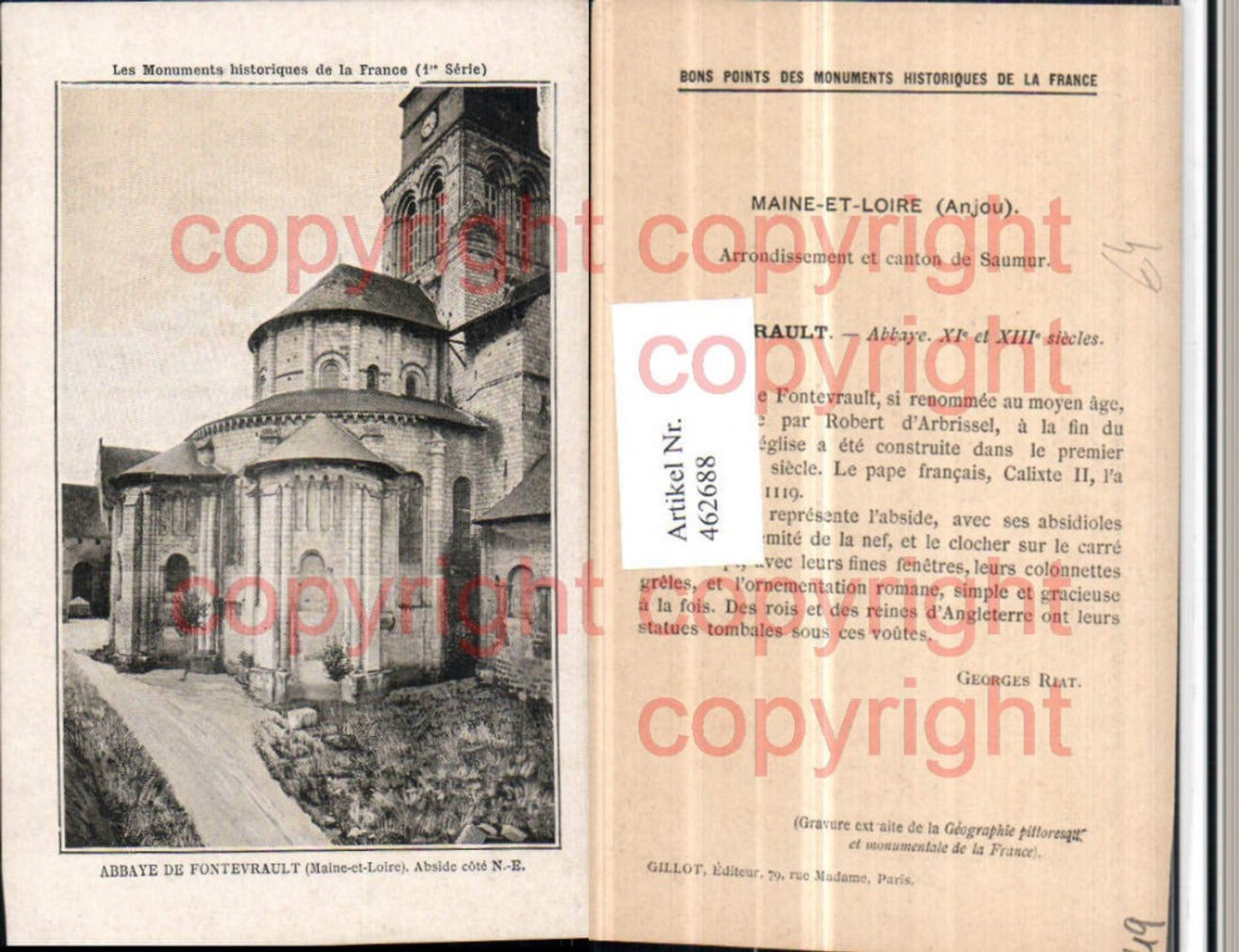 462688,Pays de la Loire Maine-et-Loire Abbaye Fontevrault Abtei Kirche