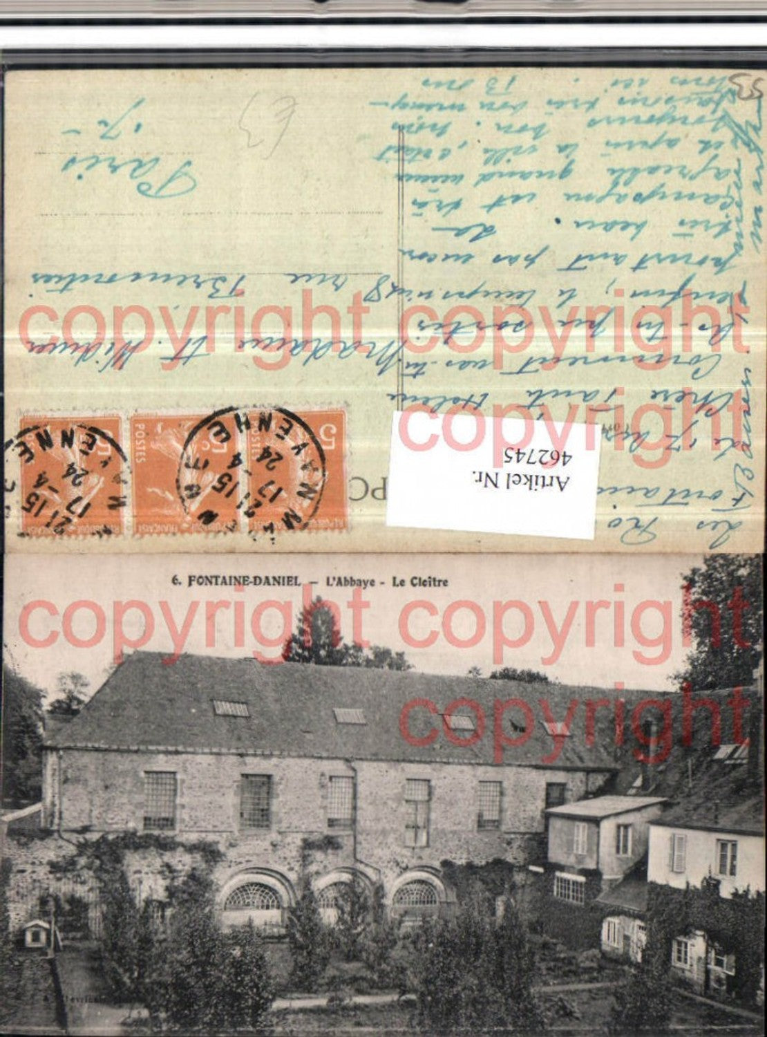 462745,Pays de la Loire Mayenne Fontaine-Daniel Abbaye Cloitre Kloster
