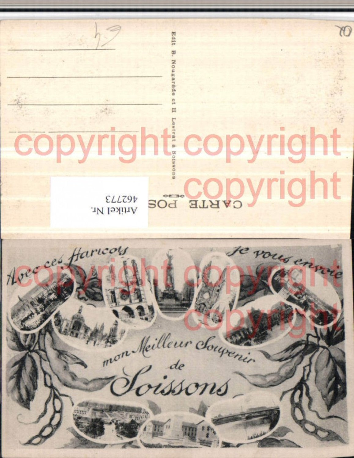 462773,Picardie Aisne Soissons Totale Kirche Monument Mehrbildkarte