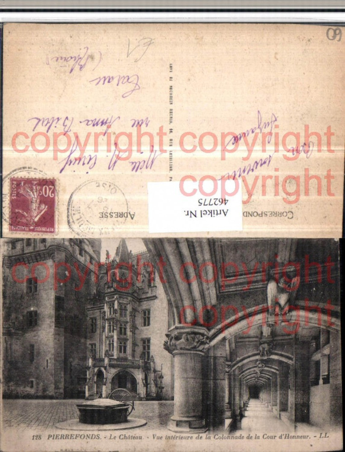 462775,Picardie Oise Pierrefonds Chateau Cour Honneur Schlosshof