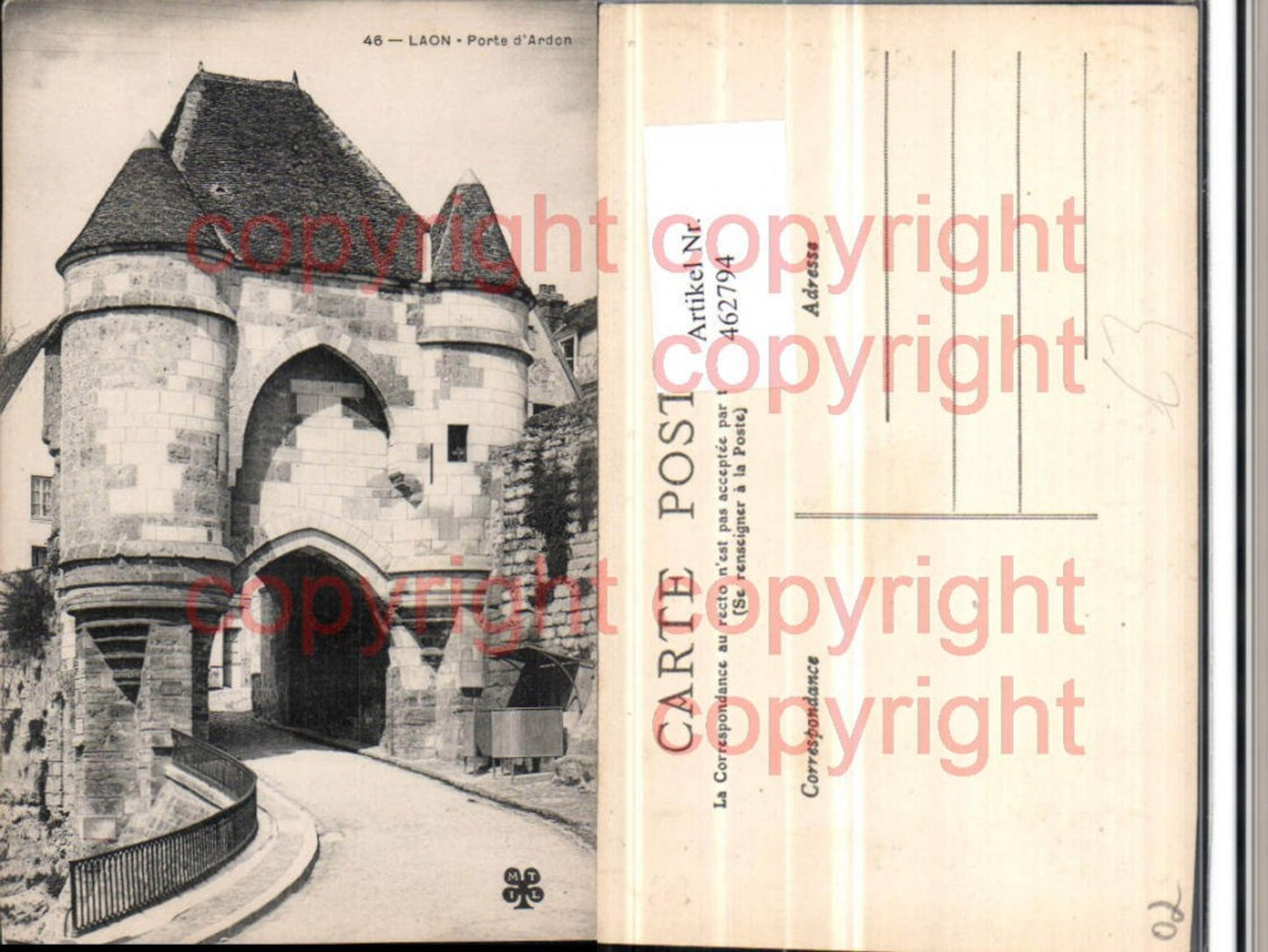 462794,Picardie Aisne Laon Porte d'Ardon Tor Portal