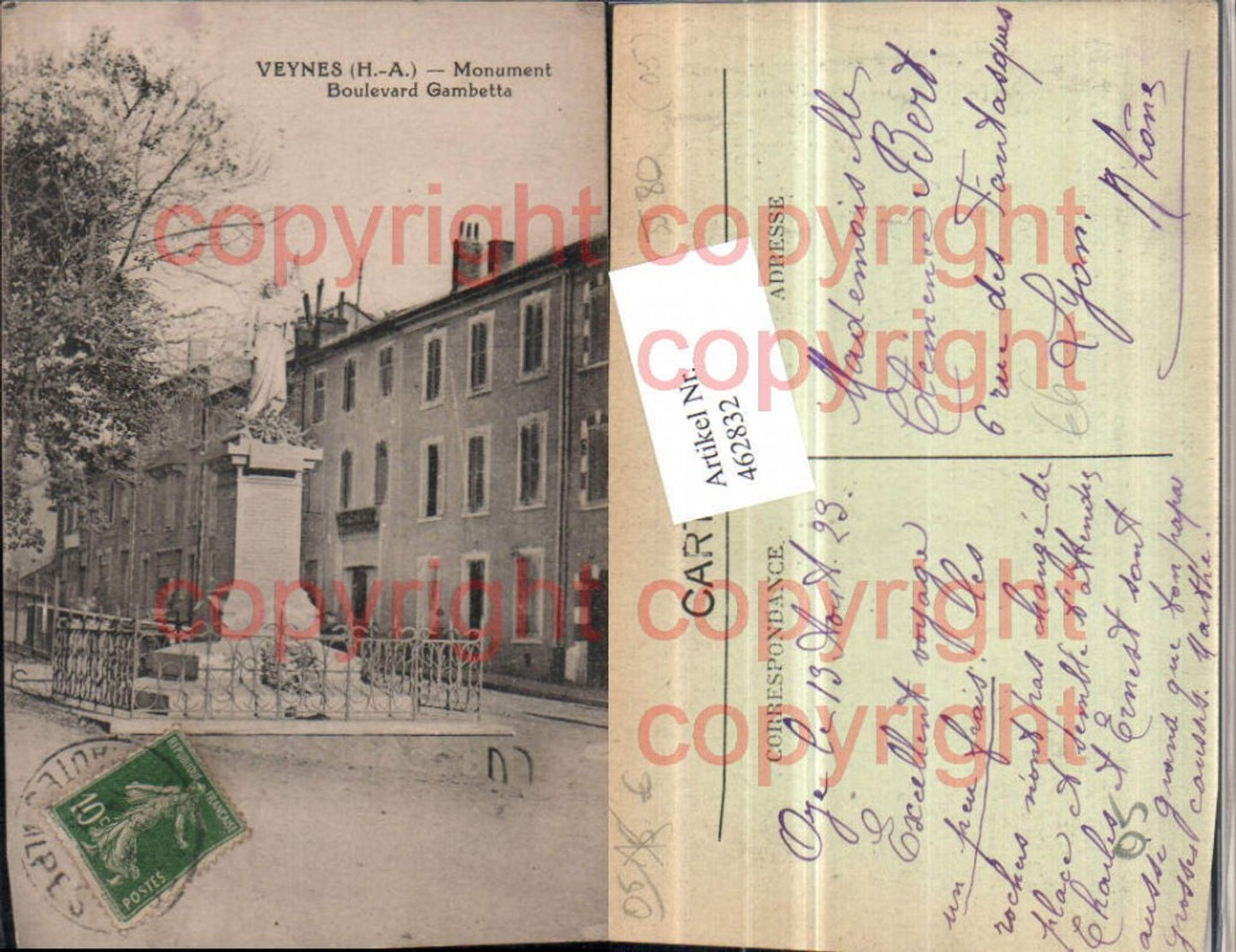 462832,Provence-Alpes-Cote-Azur Hautes-Alpes Veynes Monument Boulevard Gambetta