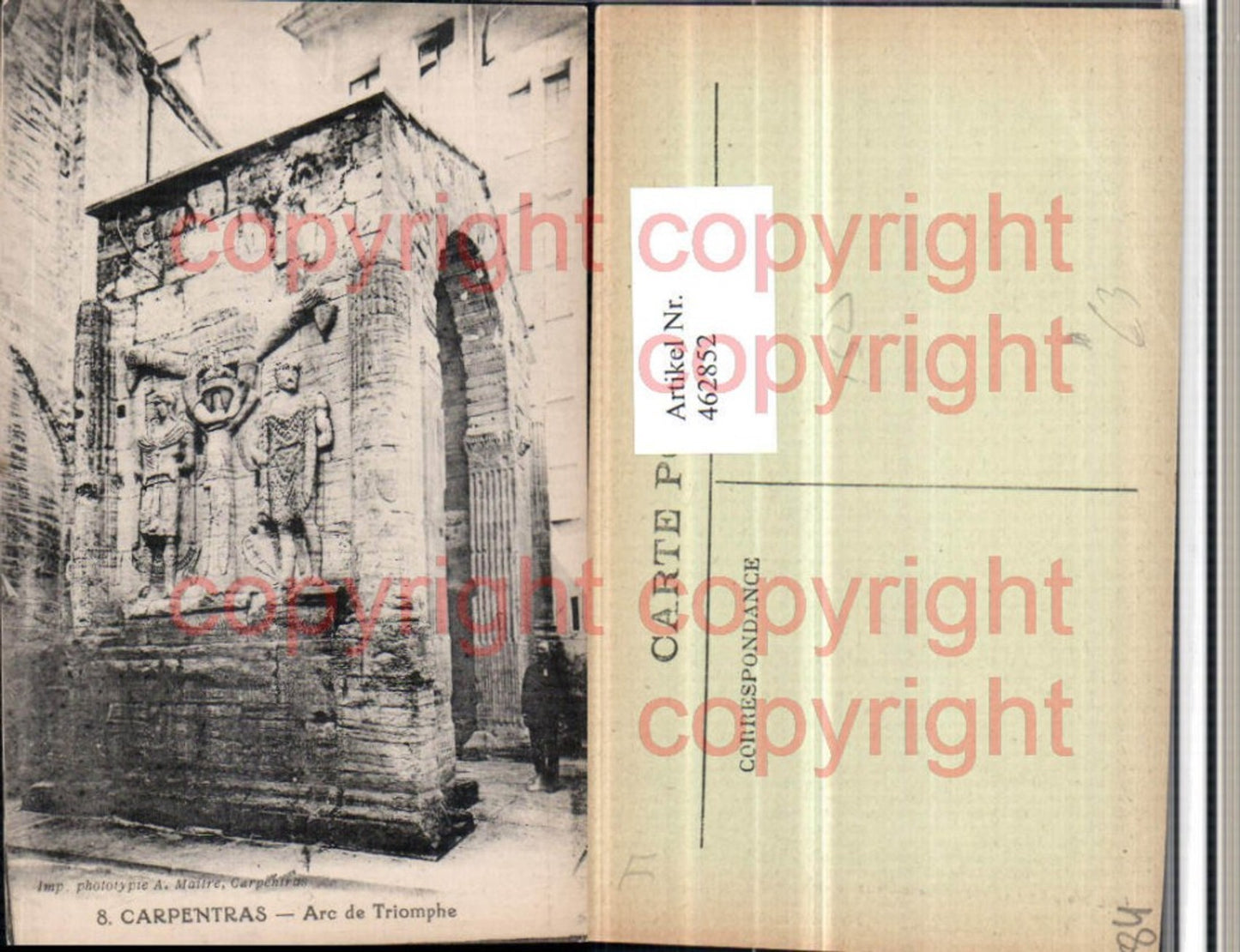 462852,Provence-Alpes-Cote-Azur Vaucluse Carpentras Arc de Triomphe Triumphbogen