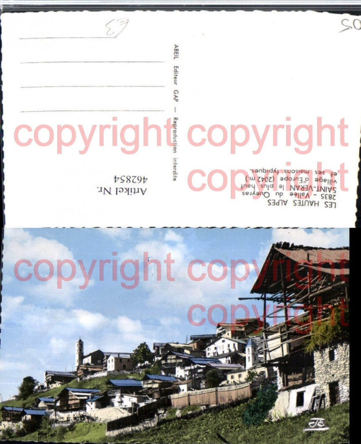 462854,Provence-Alpes-Cote-Azur Hautes-Alpes Saint-Veran Maisons Häuser