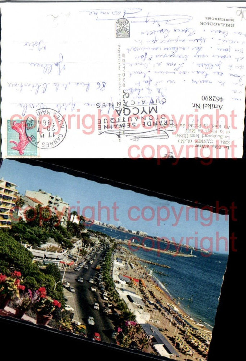 462890,Provence-Alpes-Cote-Azur Alpes-Maritimes Cannes Boulevard Jean Hibert Strand