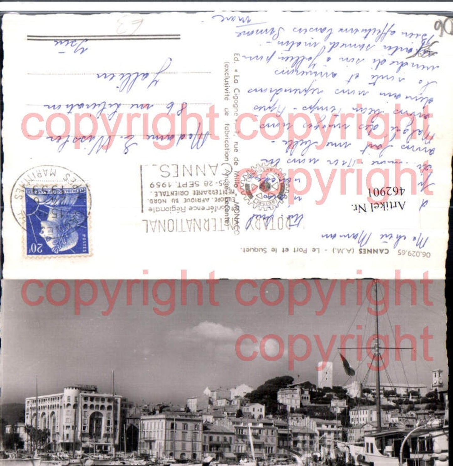 462901,Provence-Alpes-Cote-Azur Alpes-Maritimes Cannes Port et Suquet Teilansicht Hafen