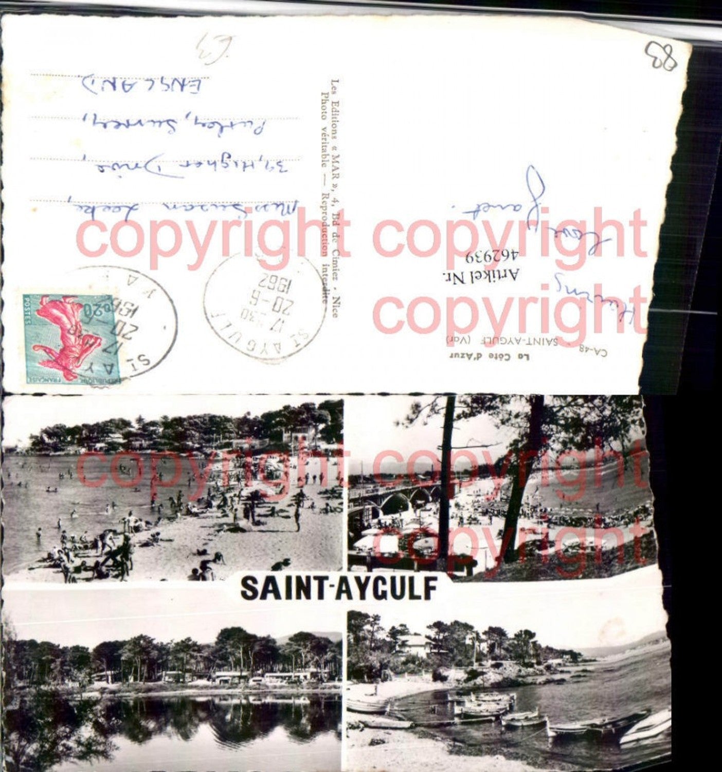 462939,Provence-Alpes-Cote-Azur Var Saint-Aygulf Strandleben Mehrbildkarte
