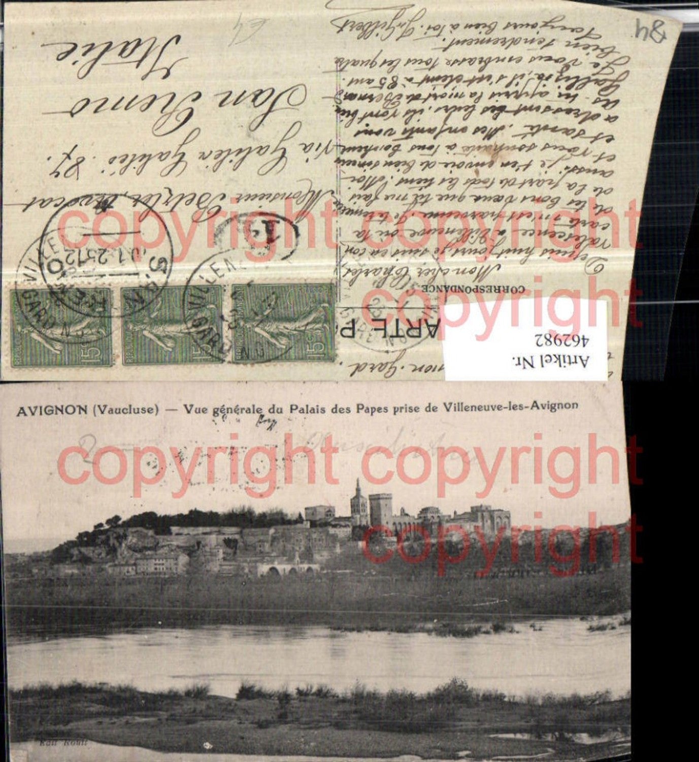 462982,Provence-Alpes-Cote-Azur Vaucluse Avignon Vue generale du Palais Papes Totale