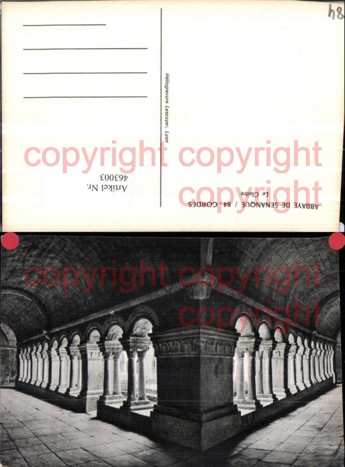 463003,Provence-Alpes-Cote-Azur Vaucluse Gordes Abbaye Senanque Cloitre Kloster Arkaden