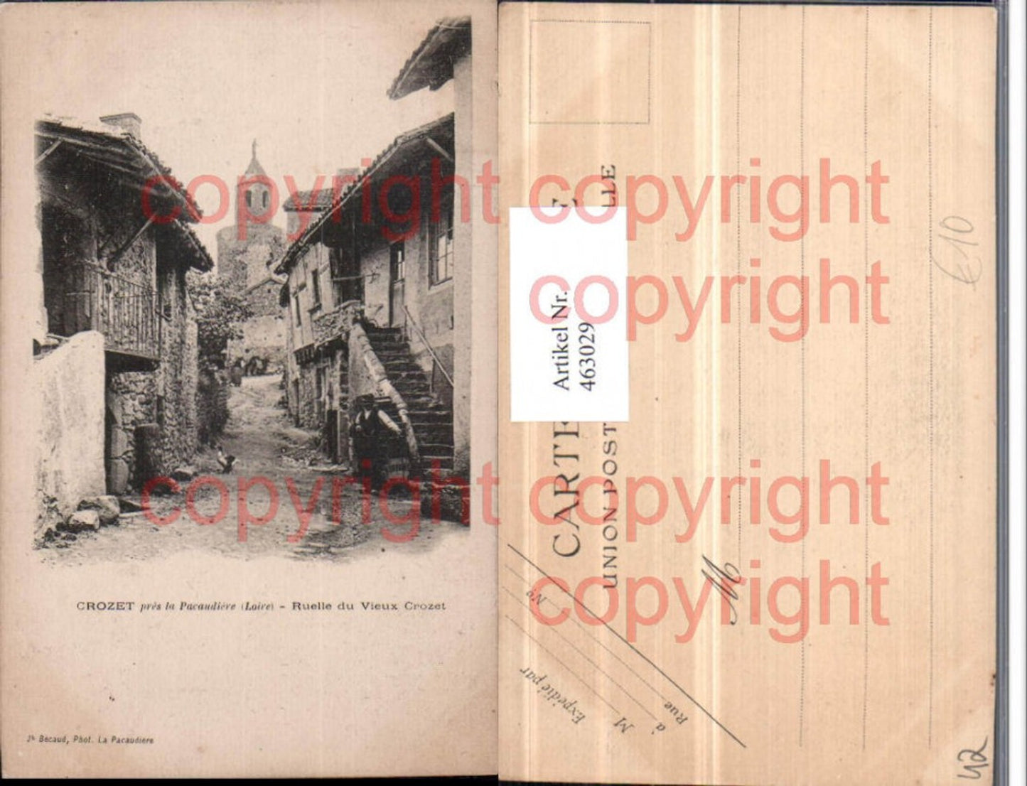 463029,Rhone-Alpes Loire Crozet pres la Pacaudiere Ruelle Vieux Crozet Motiv