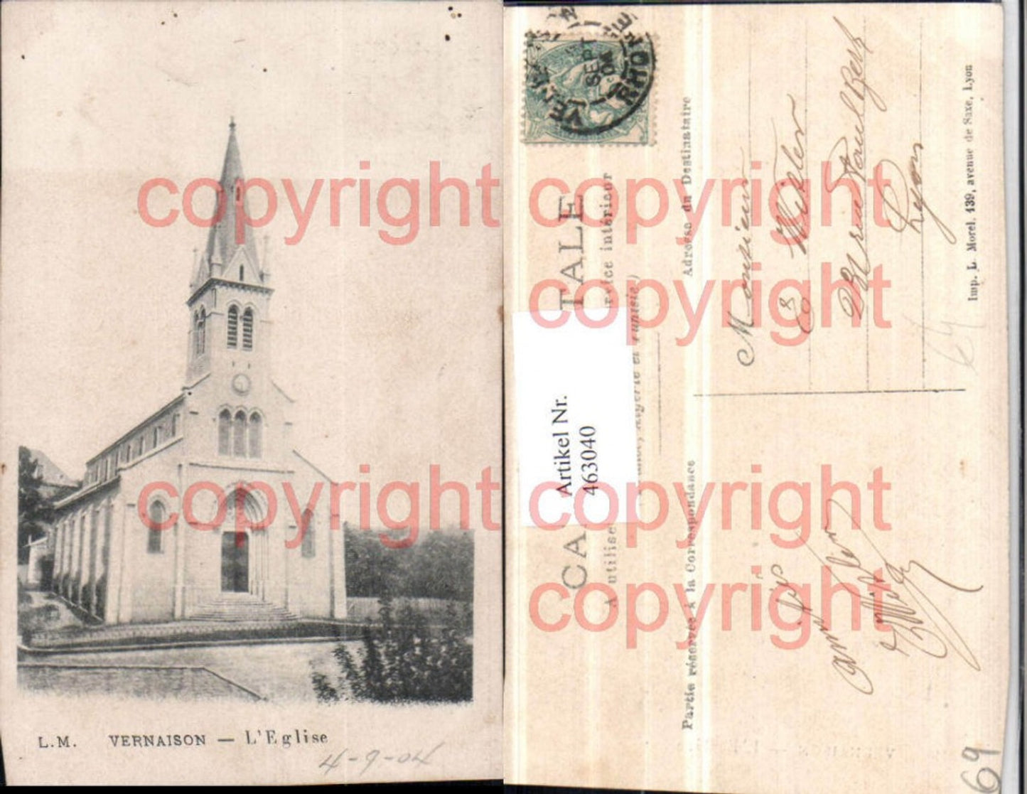 463040,Rhone-Alpes Rhone Vernaison Eglise Kirche