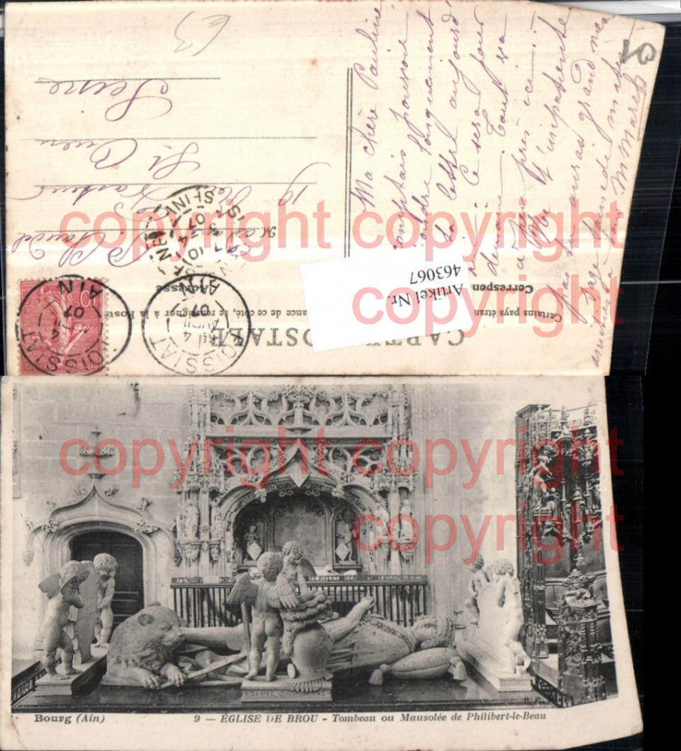 463067,Rhone-Alpes Ain Bourg Eglise Brou Tombeau Mausolee Philibert-le-Beau Grabmal