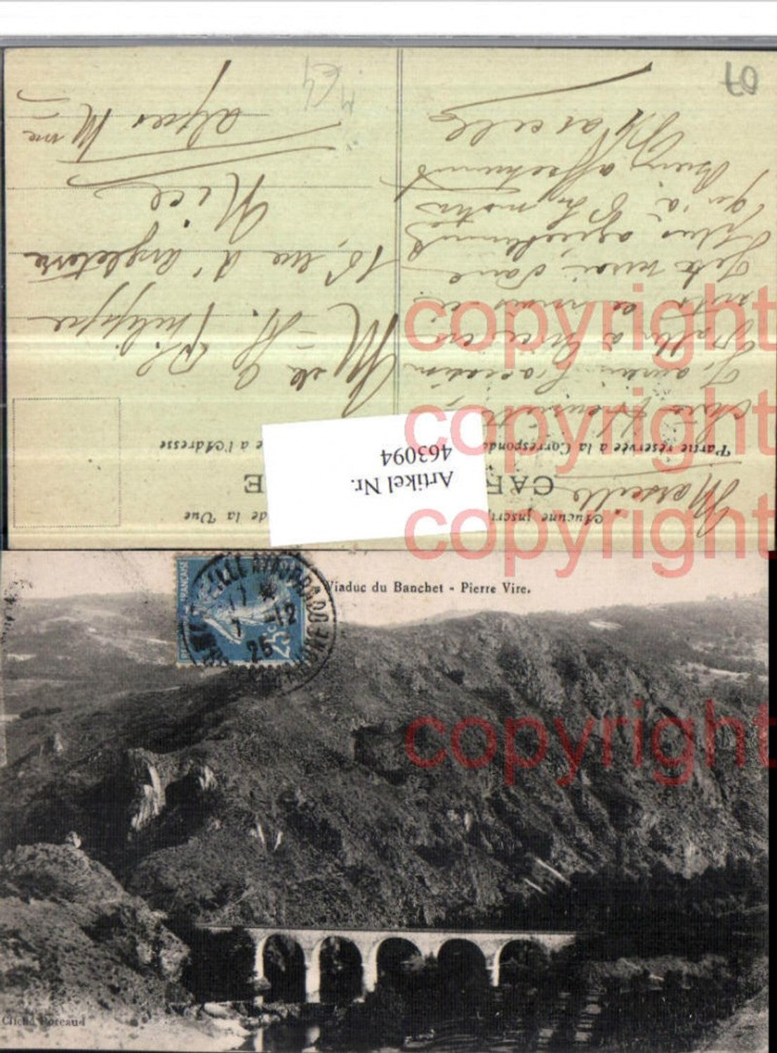 463094,Rhone-Alpes Ardeche Viaduc du Banchet Pierre Vire Viadukt Bergkulisse