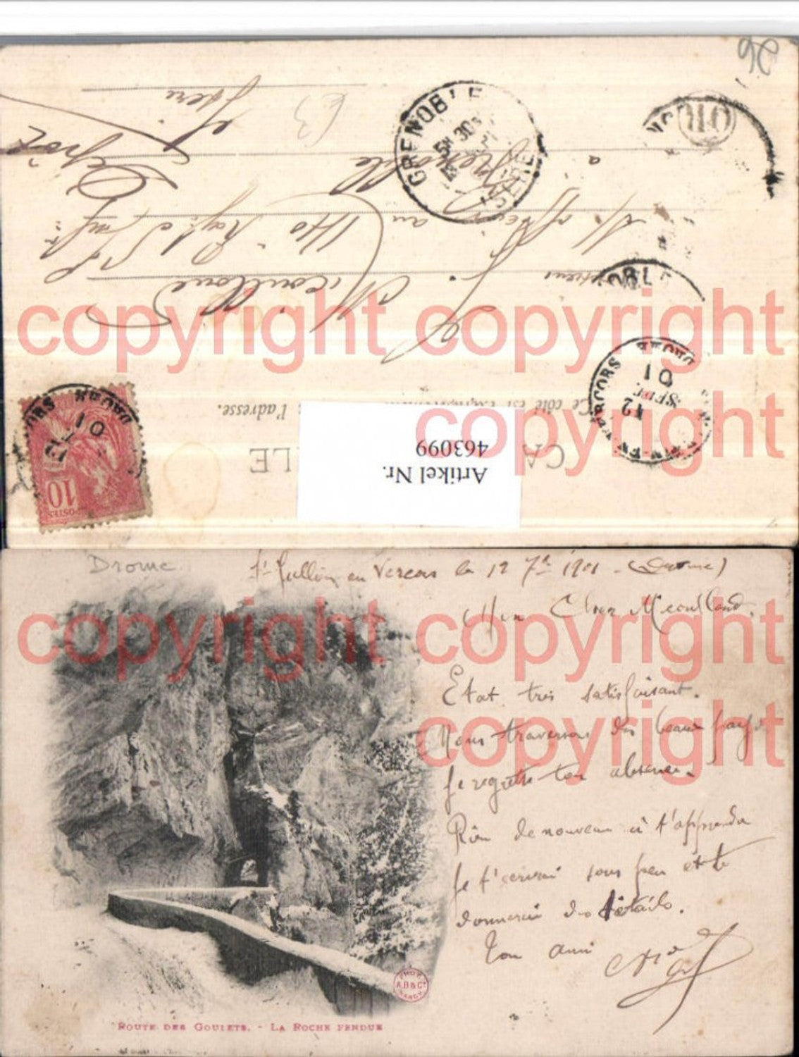 463099,Rhone-Alpes Drome Route des Goulets Roche Fendue Tunnel