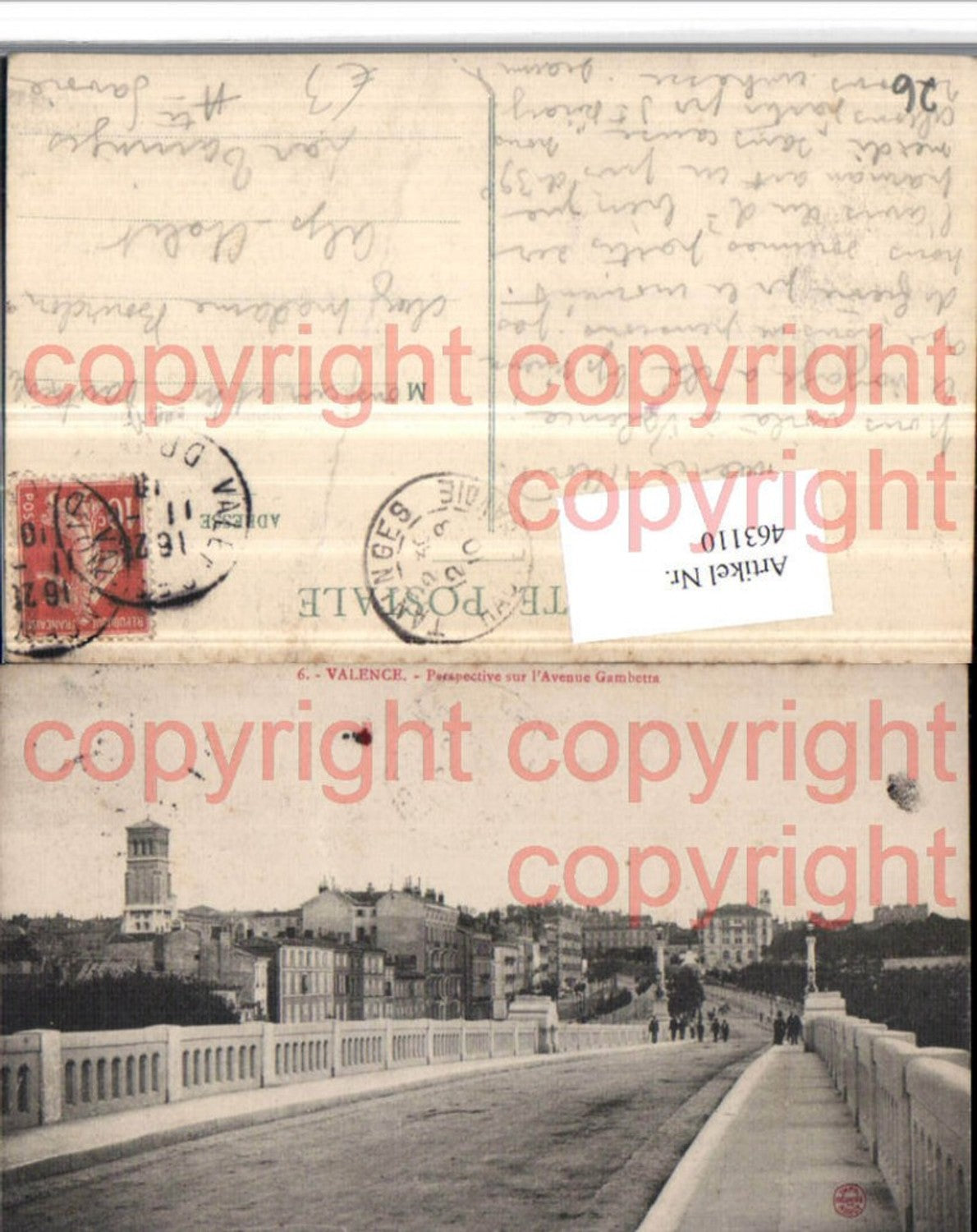 463110,Rhone-Alpes Drome Valence Avenue Gambetta Straßenansicht