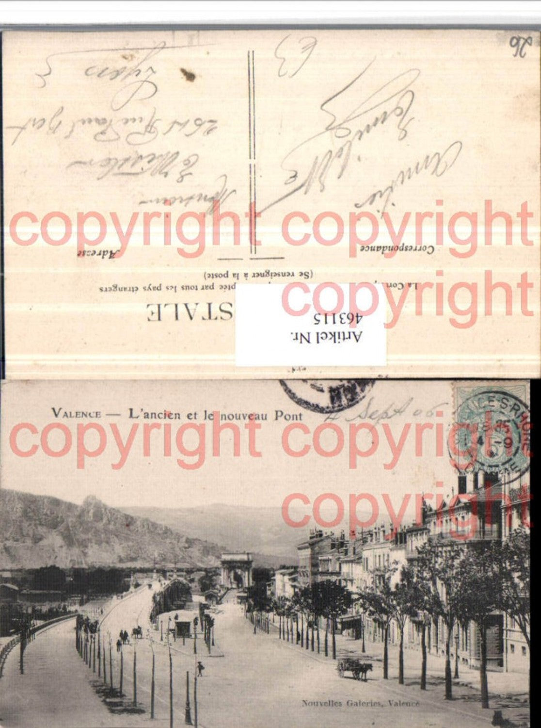 463115,Rhone-Alpes Drome Valence Ancien et nouveau Pont Brücke