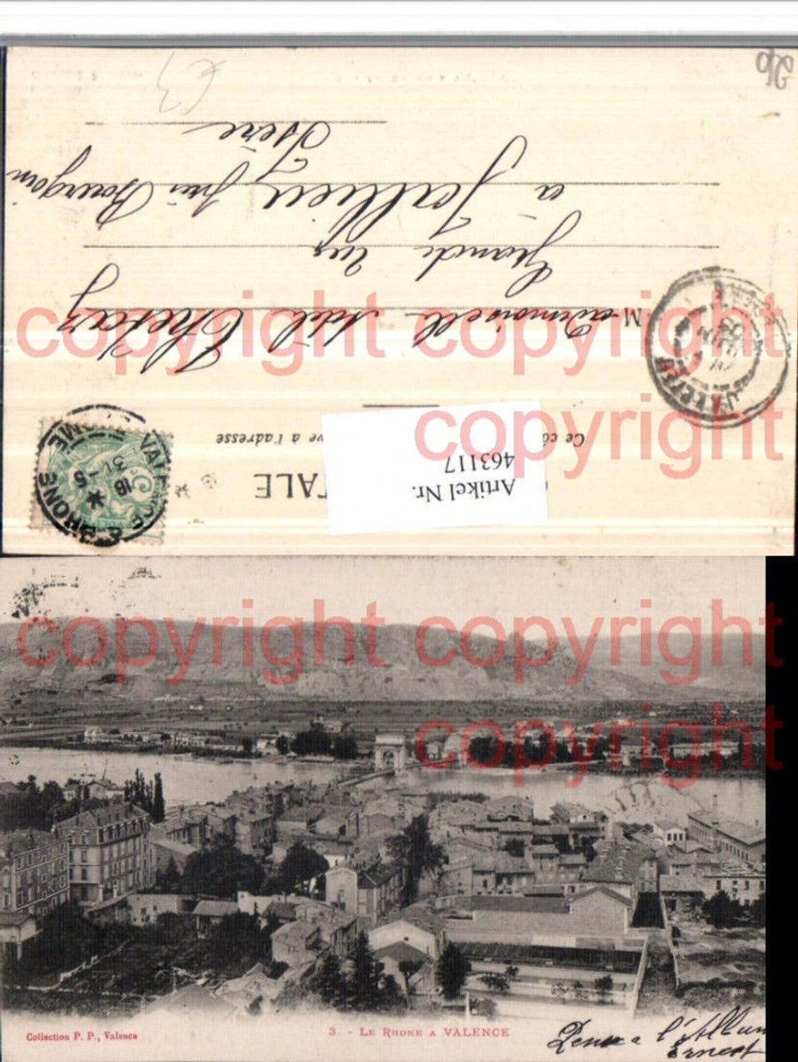 463117,Rhone-Alpes Drome Valence Teilansicht Brücke