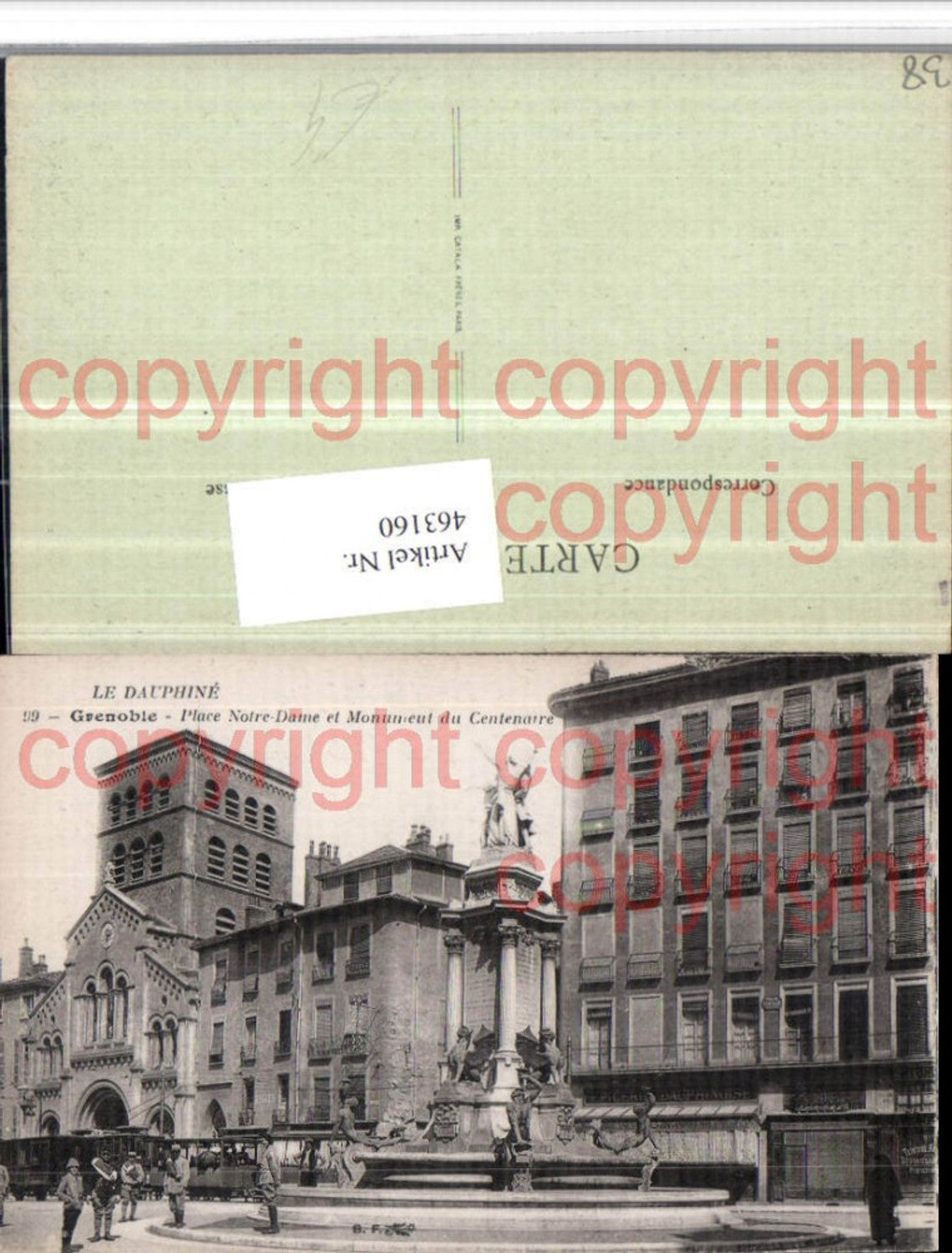 463160,Rhone-Alpes Isere Grenoble Place Notre-Dame et Monument Centenaire Kirche