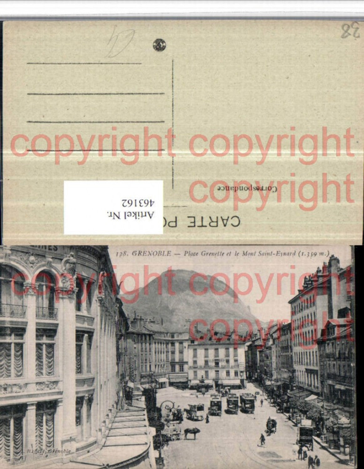 463162,Rhone-Alpes Isere Grenoble Place Grenette et Mont-St-Eynard Platz