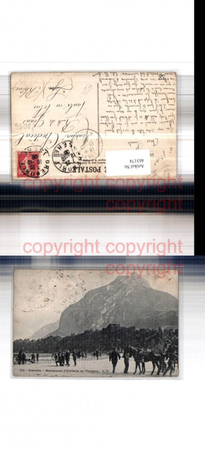 463174,Rhone-Alpes Isere Grenoble Manoeuvres Artillerie au Polygone Soldaten