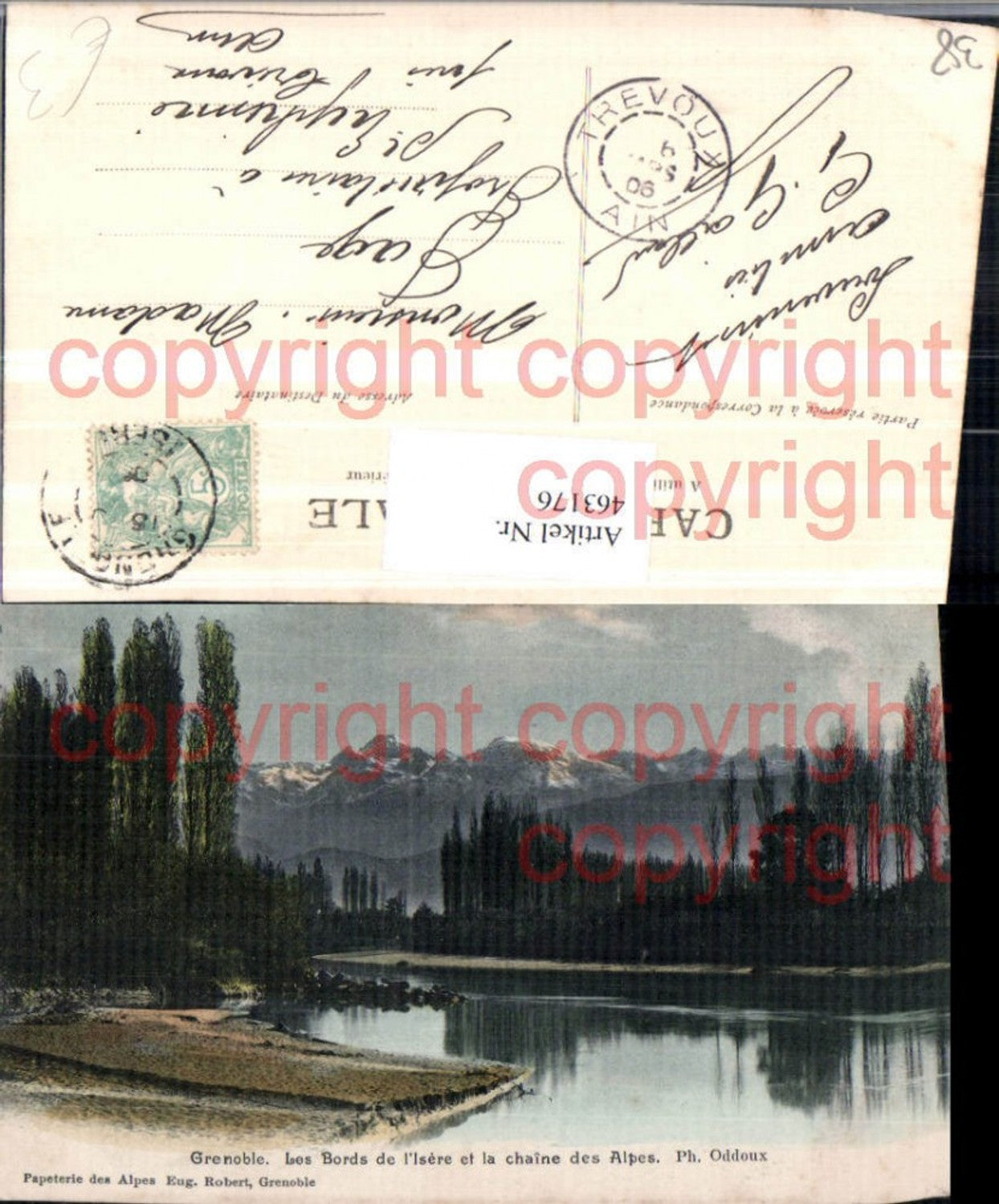 463176,Rhone-Alpes Isere Grenoble Bords Isere et Alpes Fluss Bergkulisse